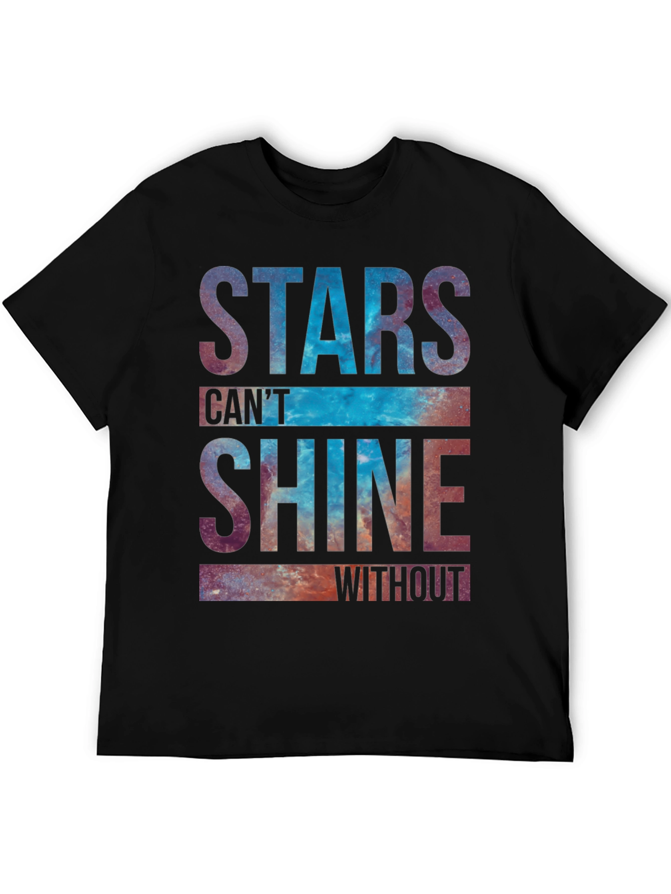 Black Stars Can't Shine Graphic Tee view 5