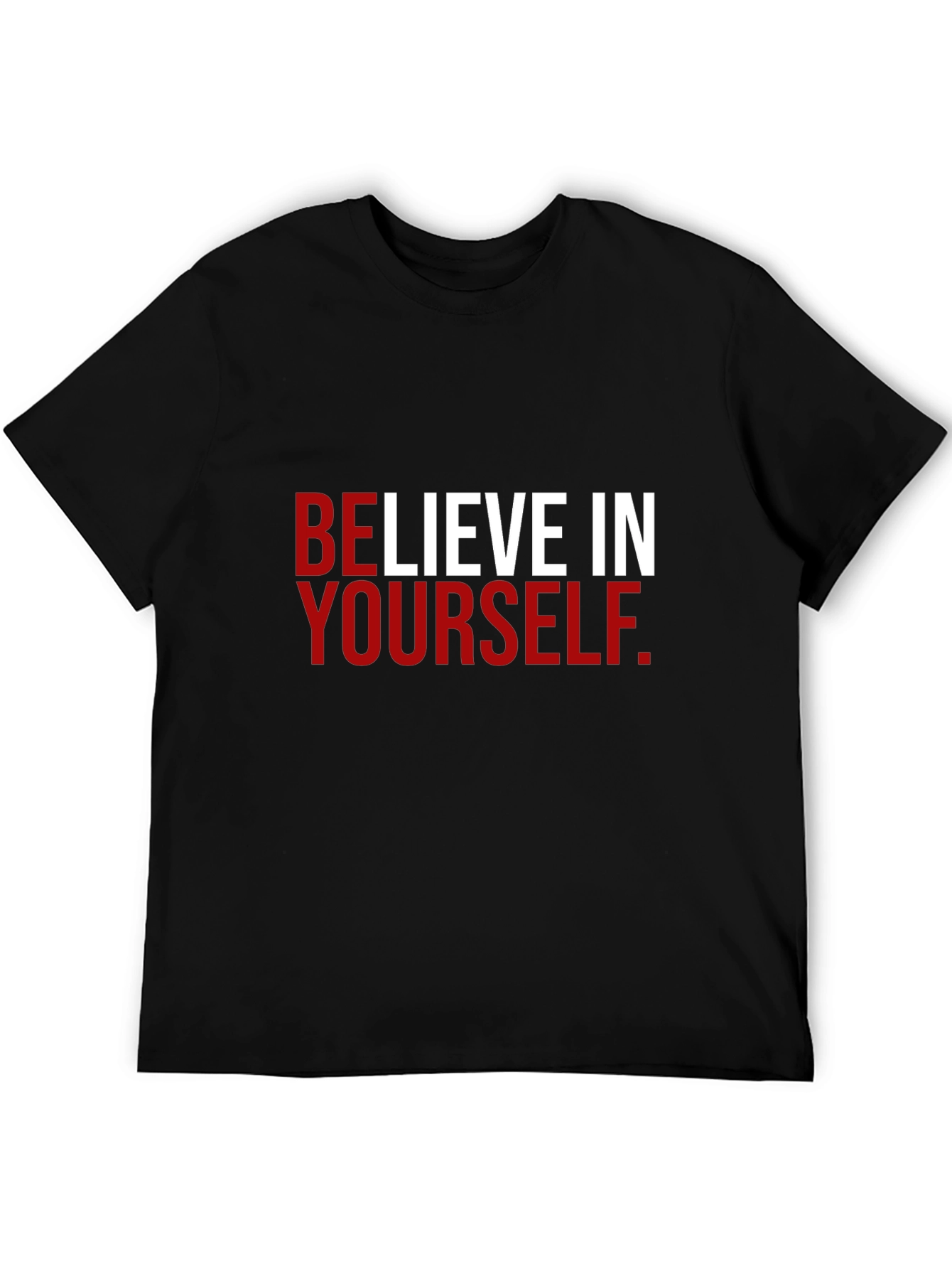 Black Believe in Yourself Black Graphic Tee view 5