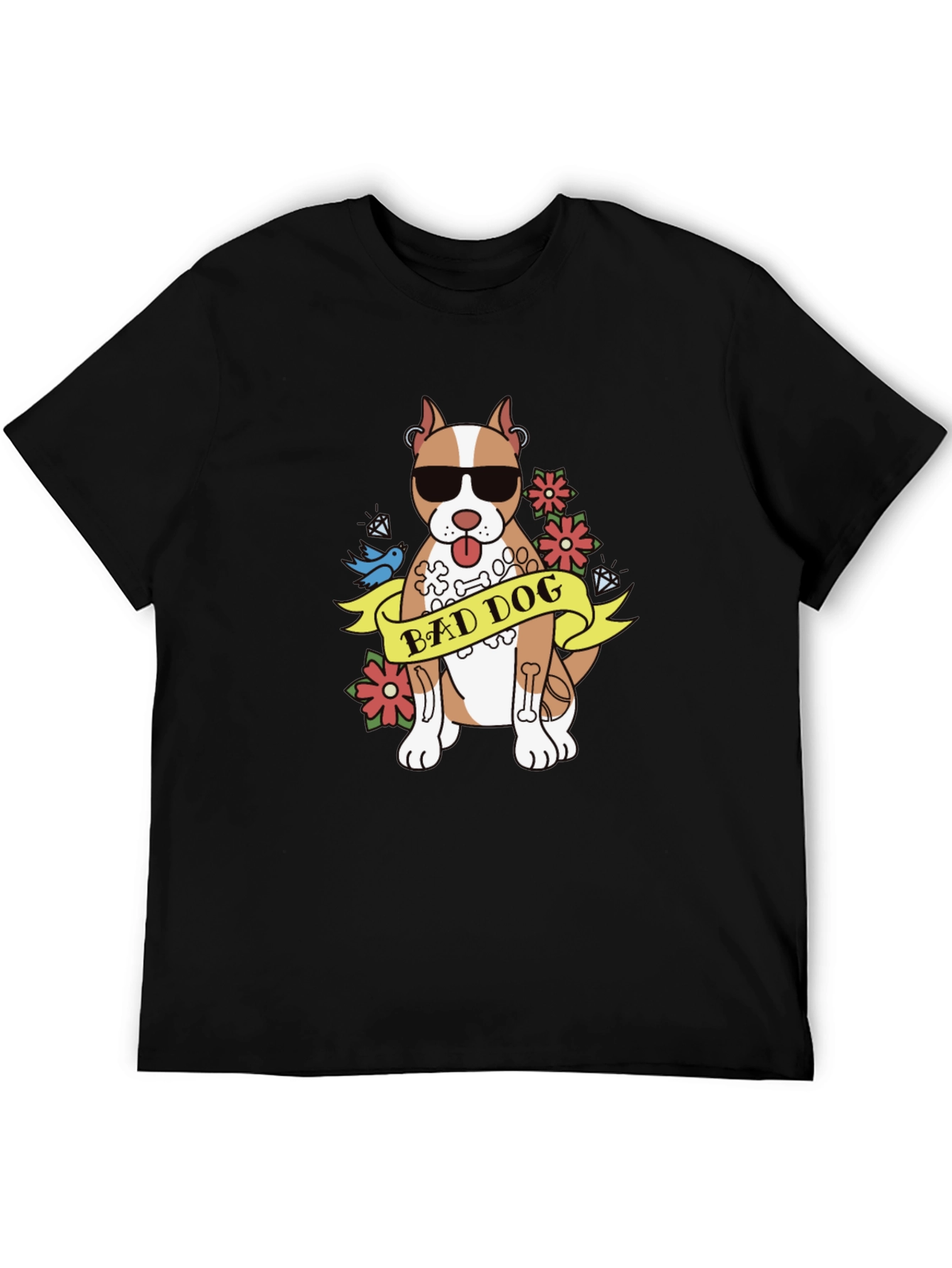 Black Bad Dog Graphic T-Shirt view 5