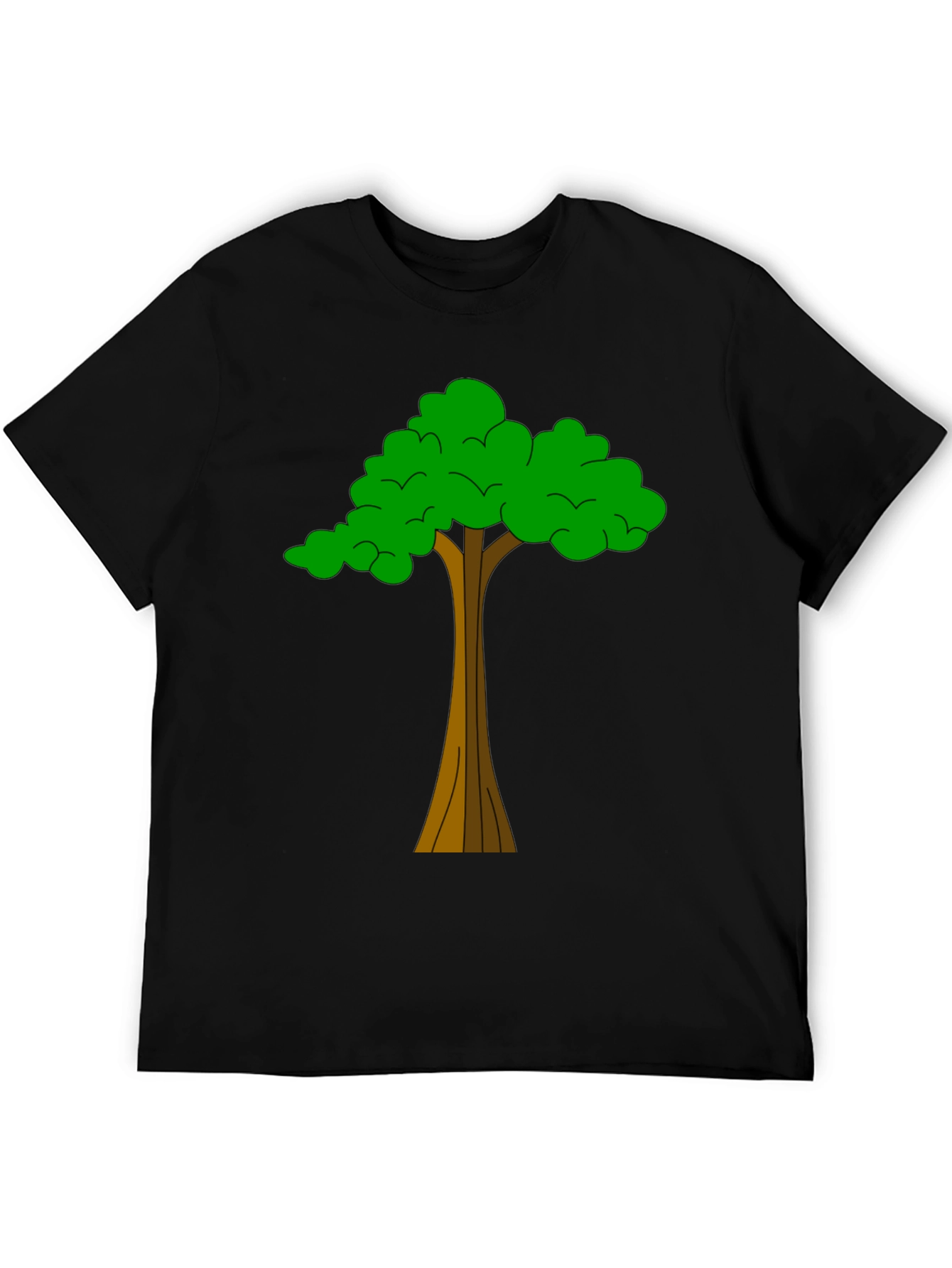 Black Tree Graphic Tee - Nature Inspired Casual Wear view 5