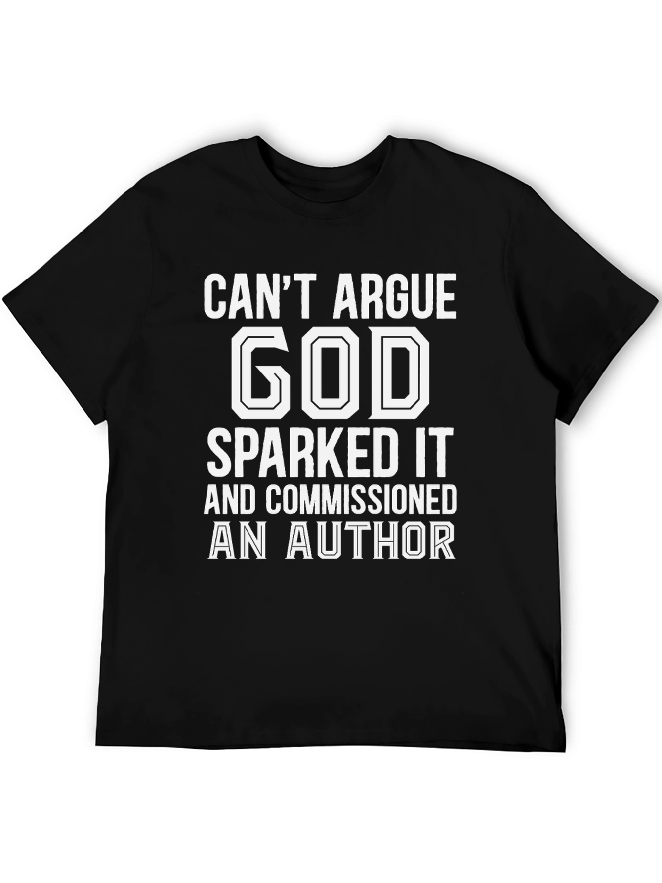 Black Can't Argue God Sparked It Black T-Shirt view 5