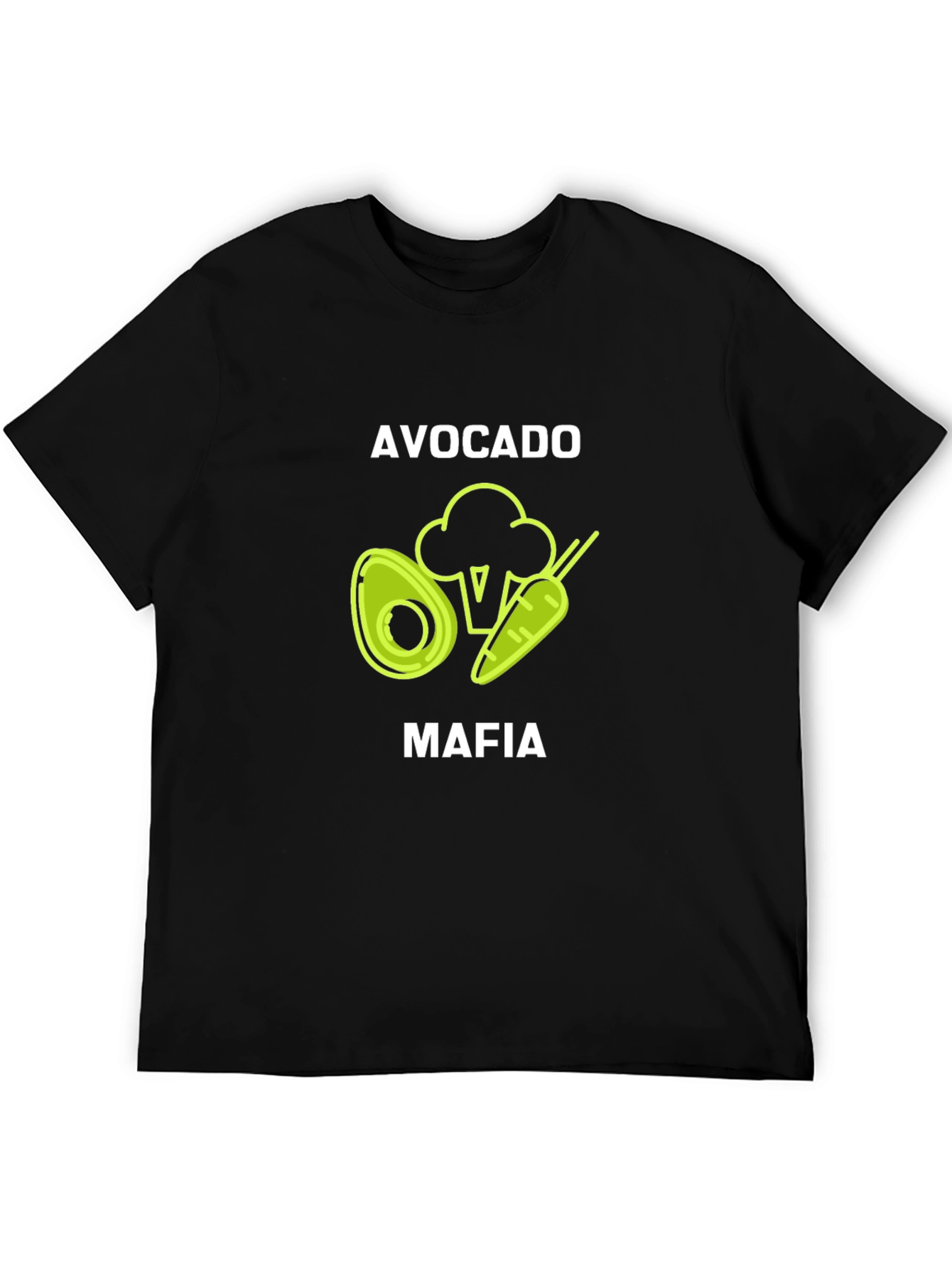 Black Avocado Mafia T-Shirt - Novelty Graphic Tee view 5
