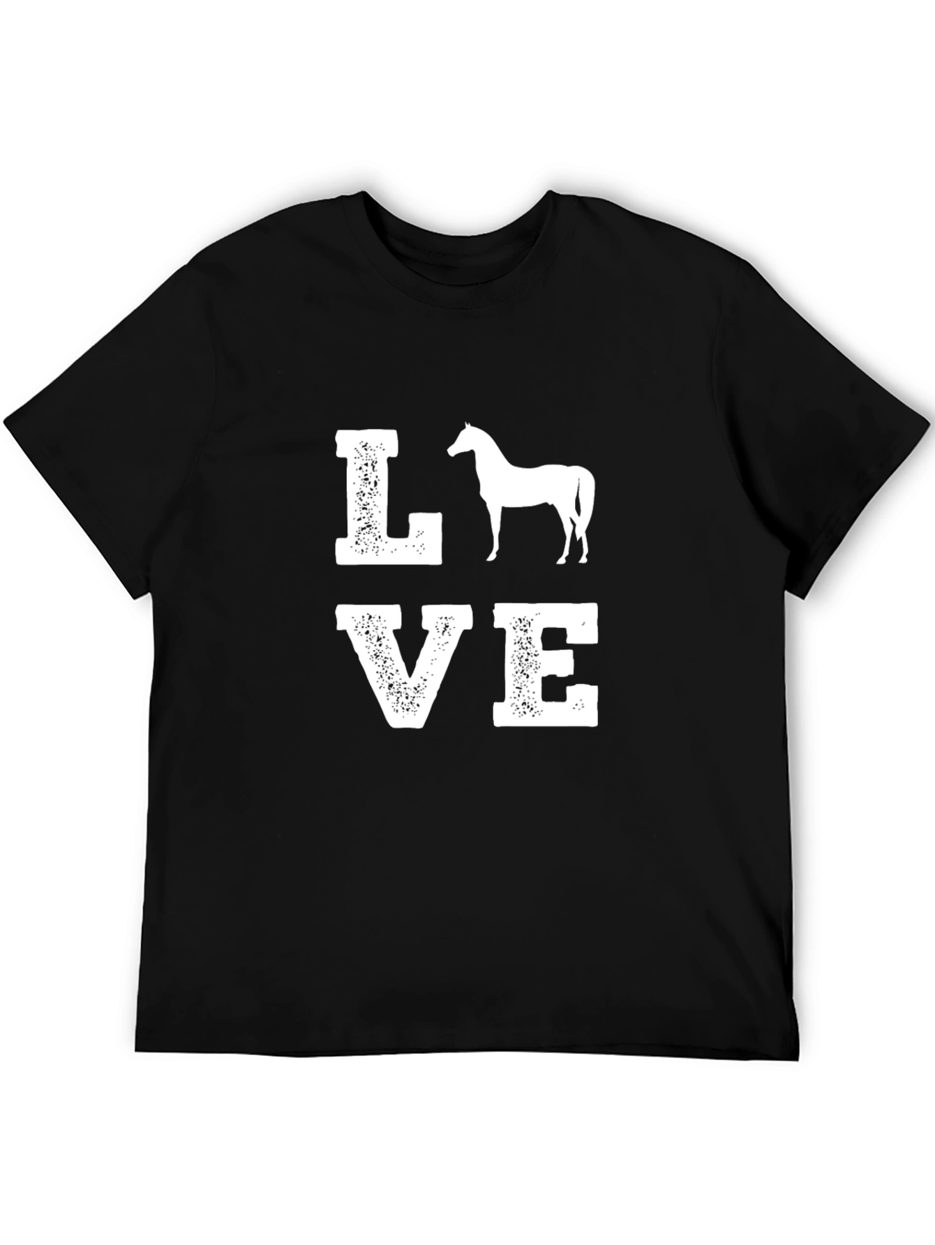 Black Love Horse Black T-Shirt view 5