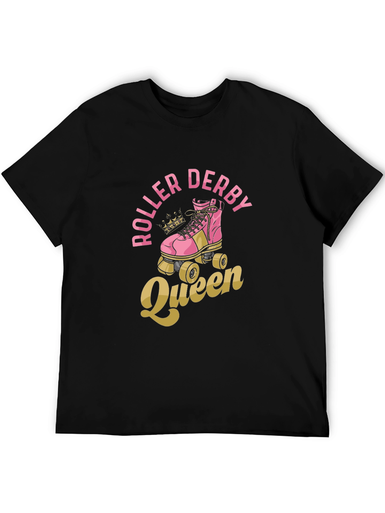 Black Roller Derby Queen T-Shirt - Graphic Print Tee view 5