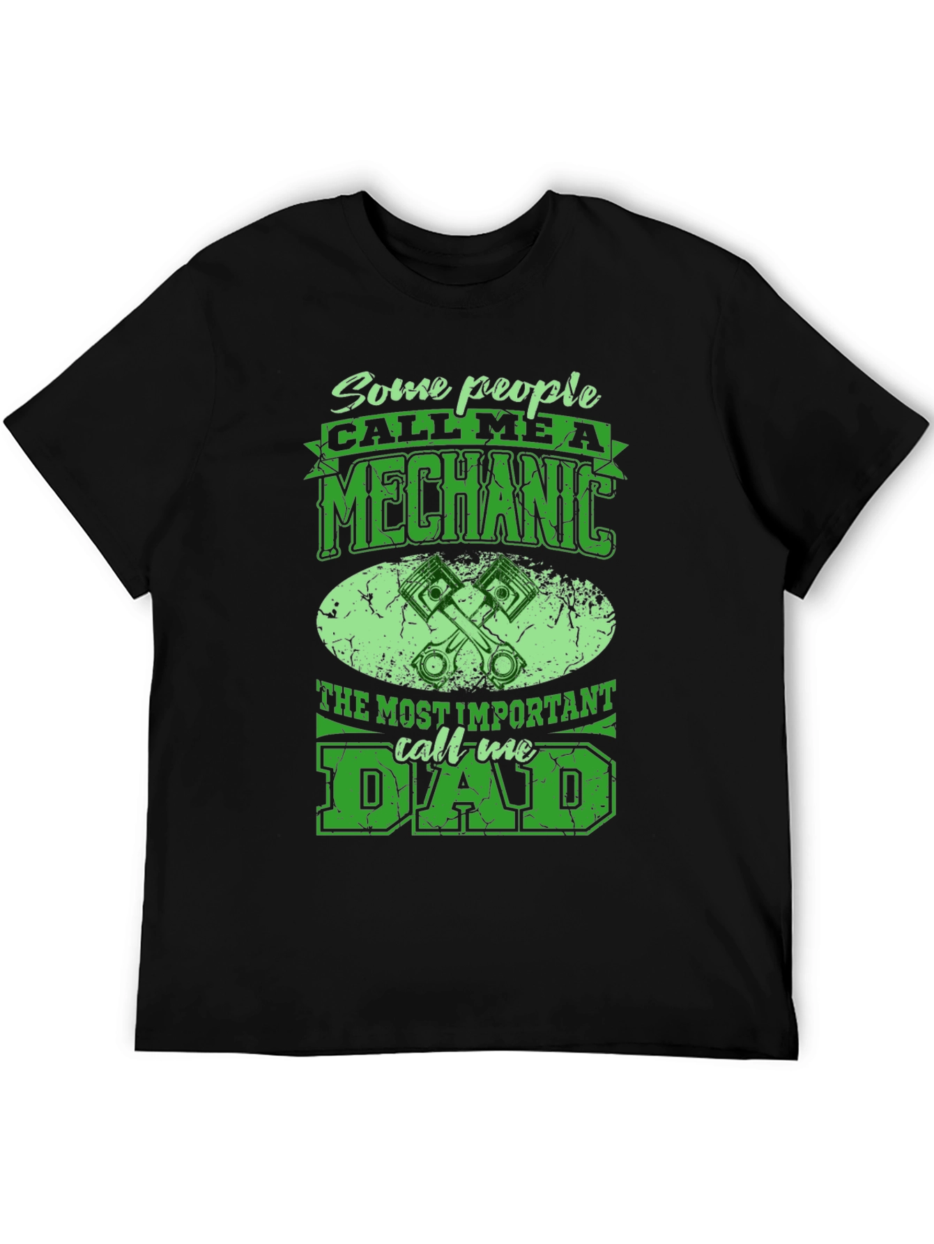 Black Mechanic Dad T-Shirt - Some People Call Me A Mechanic view 5