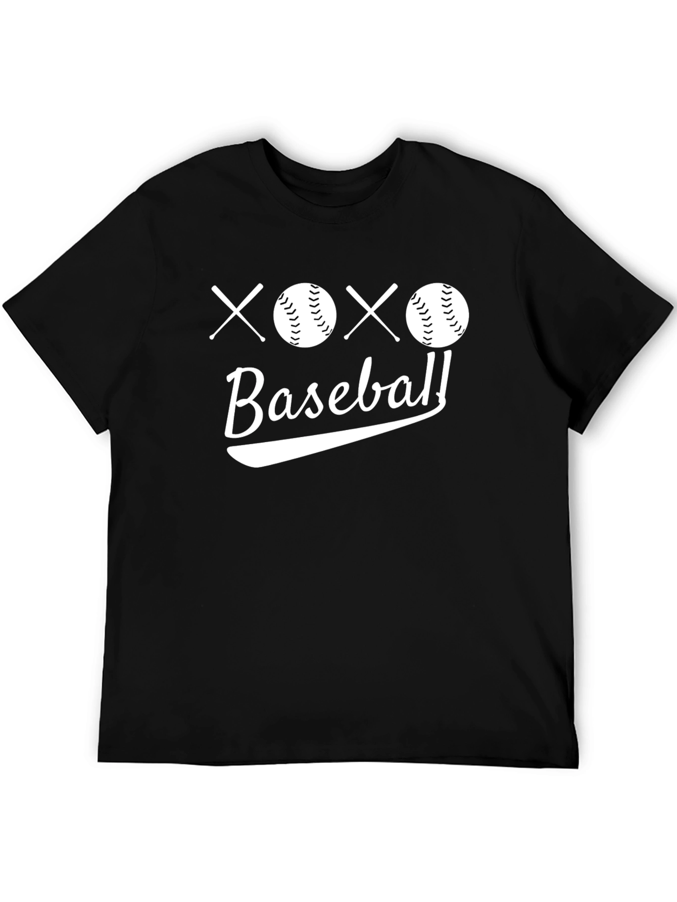 Black XOXO Baseball Graphic T-Shirt - Stylish Sportswear view 5
