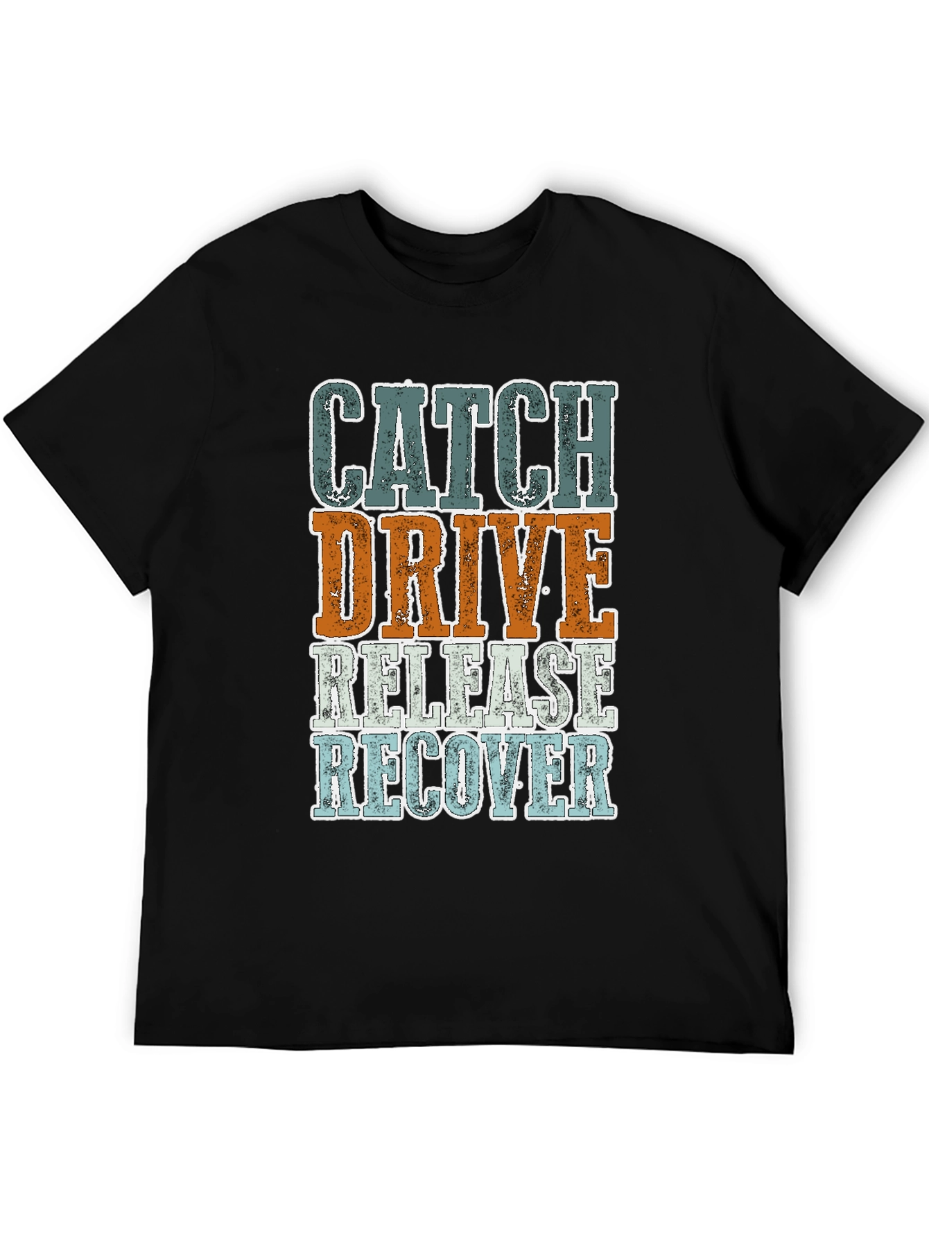 Black Catch Drive Release Recover Graphic Tee view 5