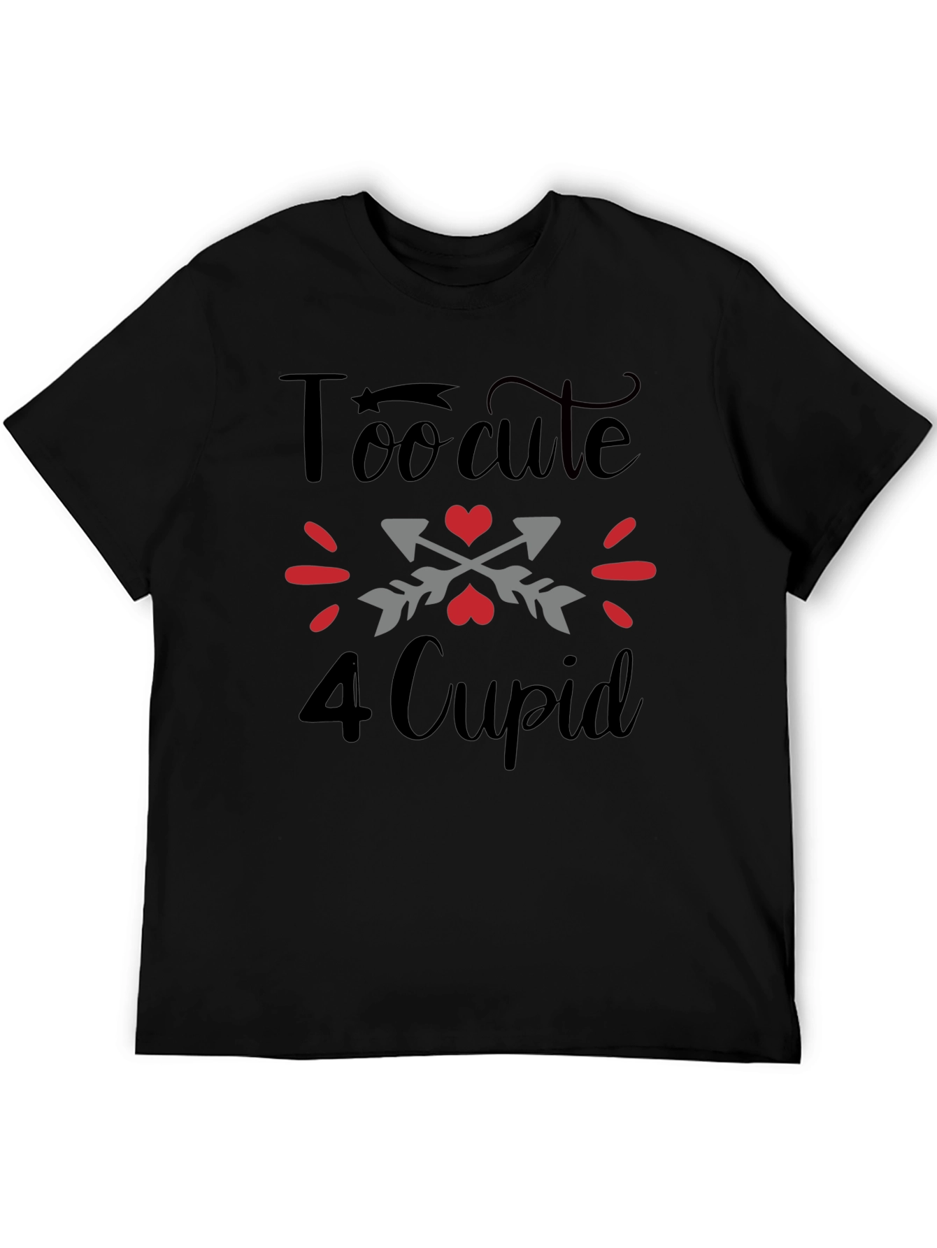 Black Too Cute 4 Cupid Black T-Shirt view 5