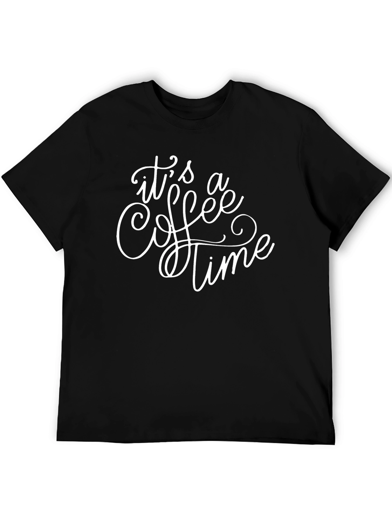 Black It's Coffee Time Black T-Shirt view 5