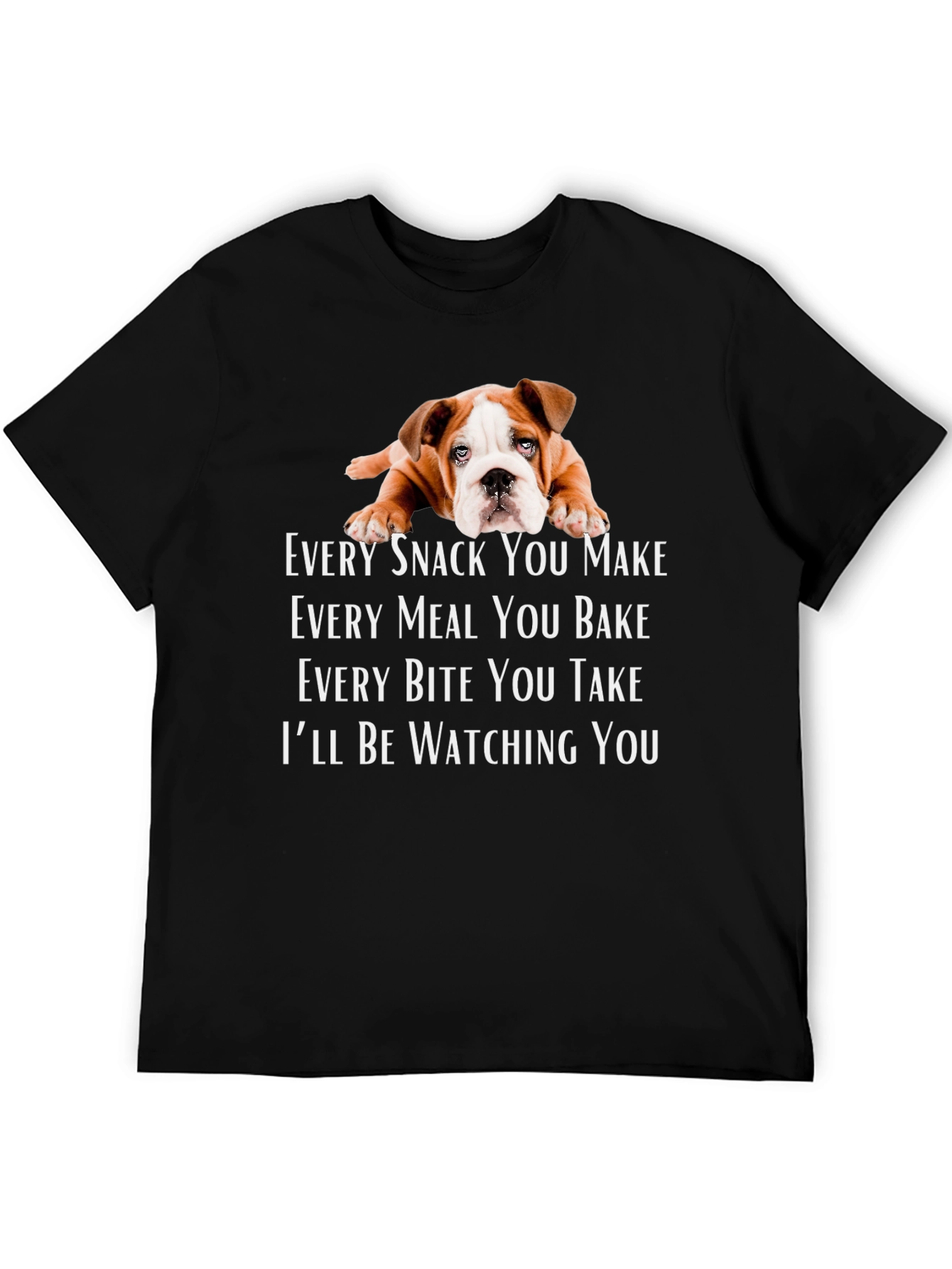 Black Dog Watching You T-Shirt - Funny Pet Lover Tee view 5