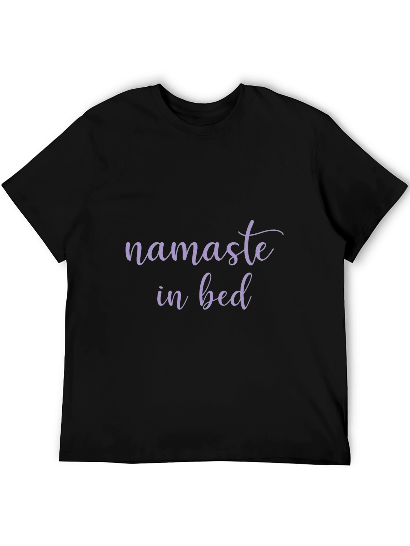 Namaste in Bed Black Graphic T-Shirt - 5