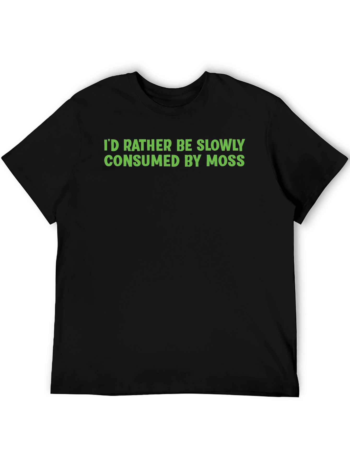 Black Consumed By Moss Funny Graphic Tee view 5