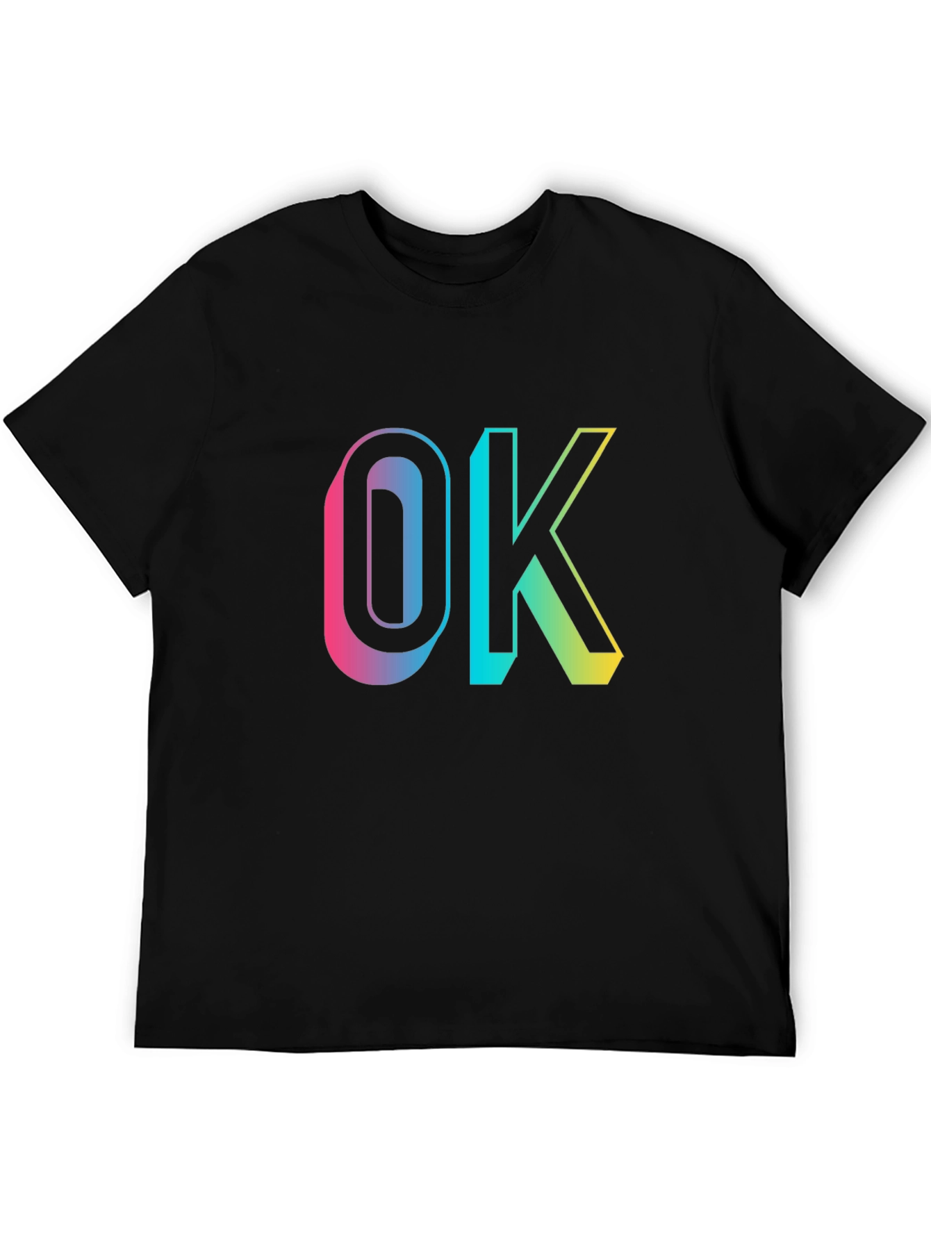 Black OK Gradient Graphic Tee - Casual Comfort view 5