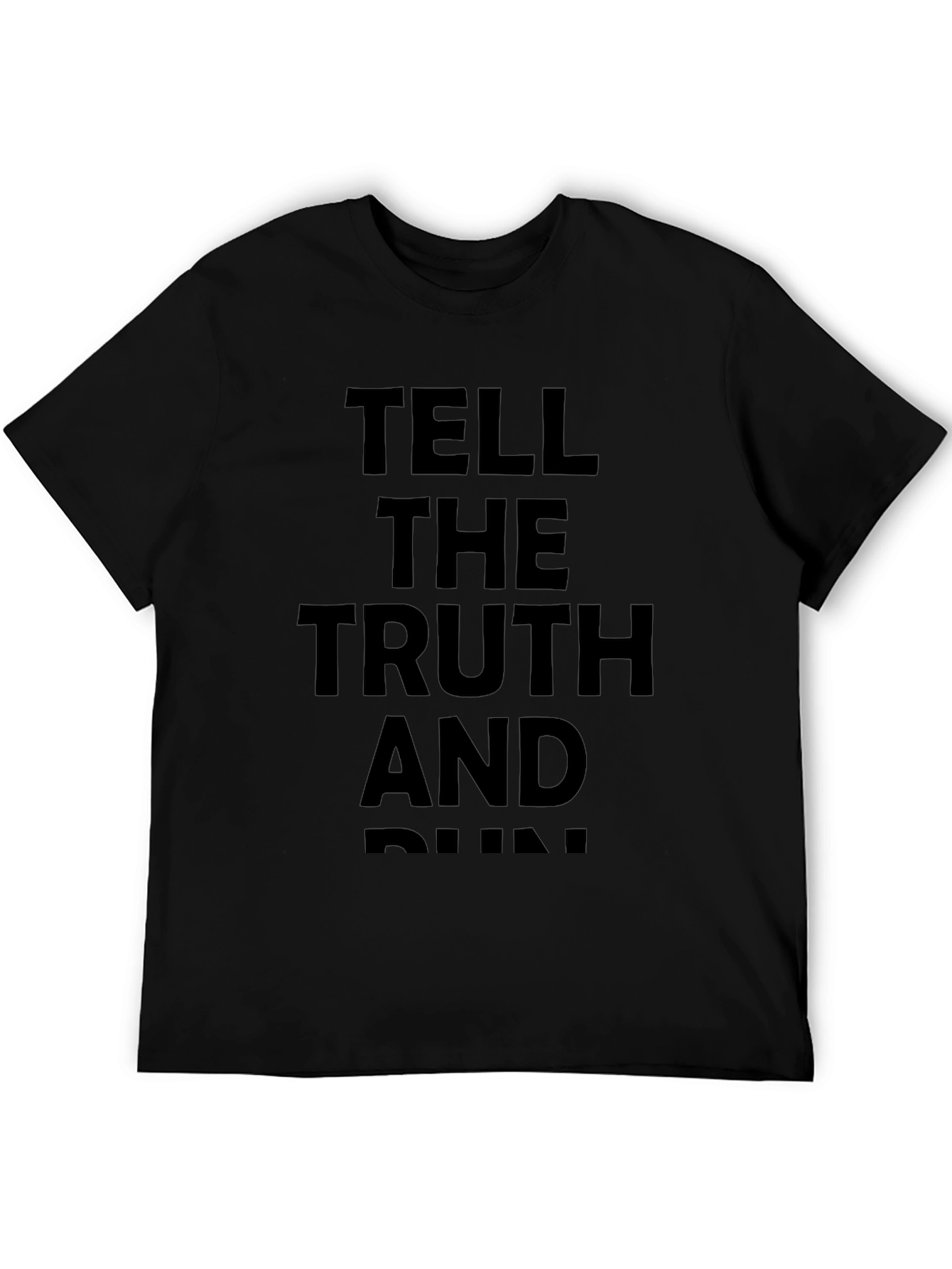 Black Tell the Truth and Run Graphic Tee - Black view 5