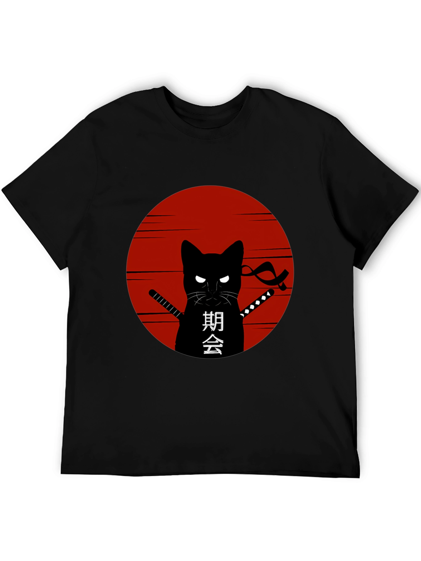 Black Ninja Cat Graphic T-Shirt view 5