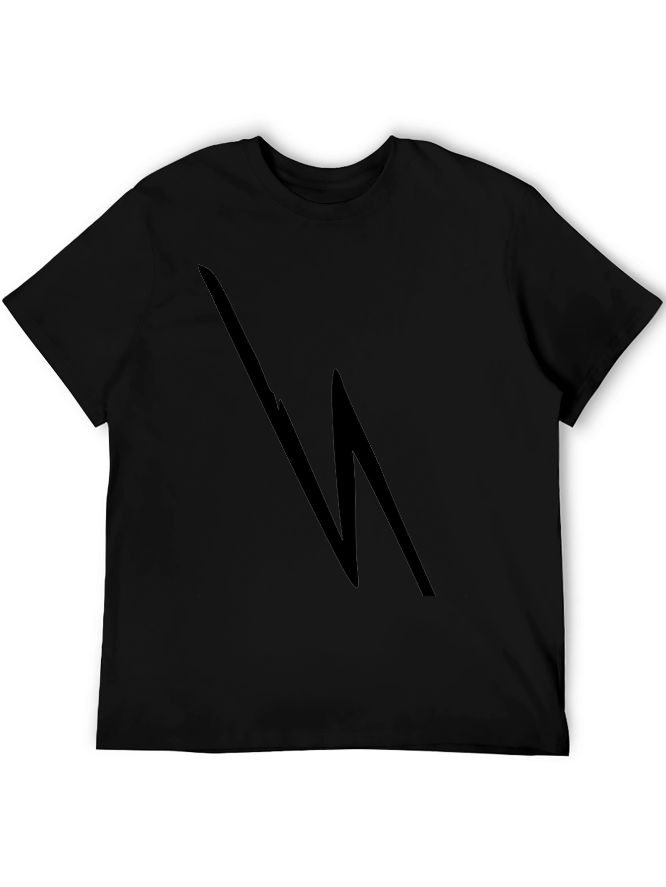 Black Black Lightning Bolt Graphic Tee view 5