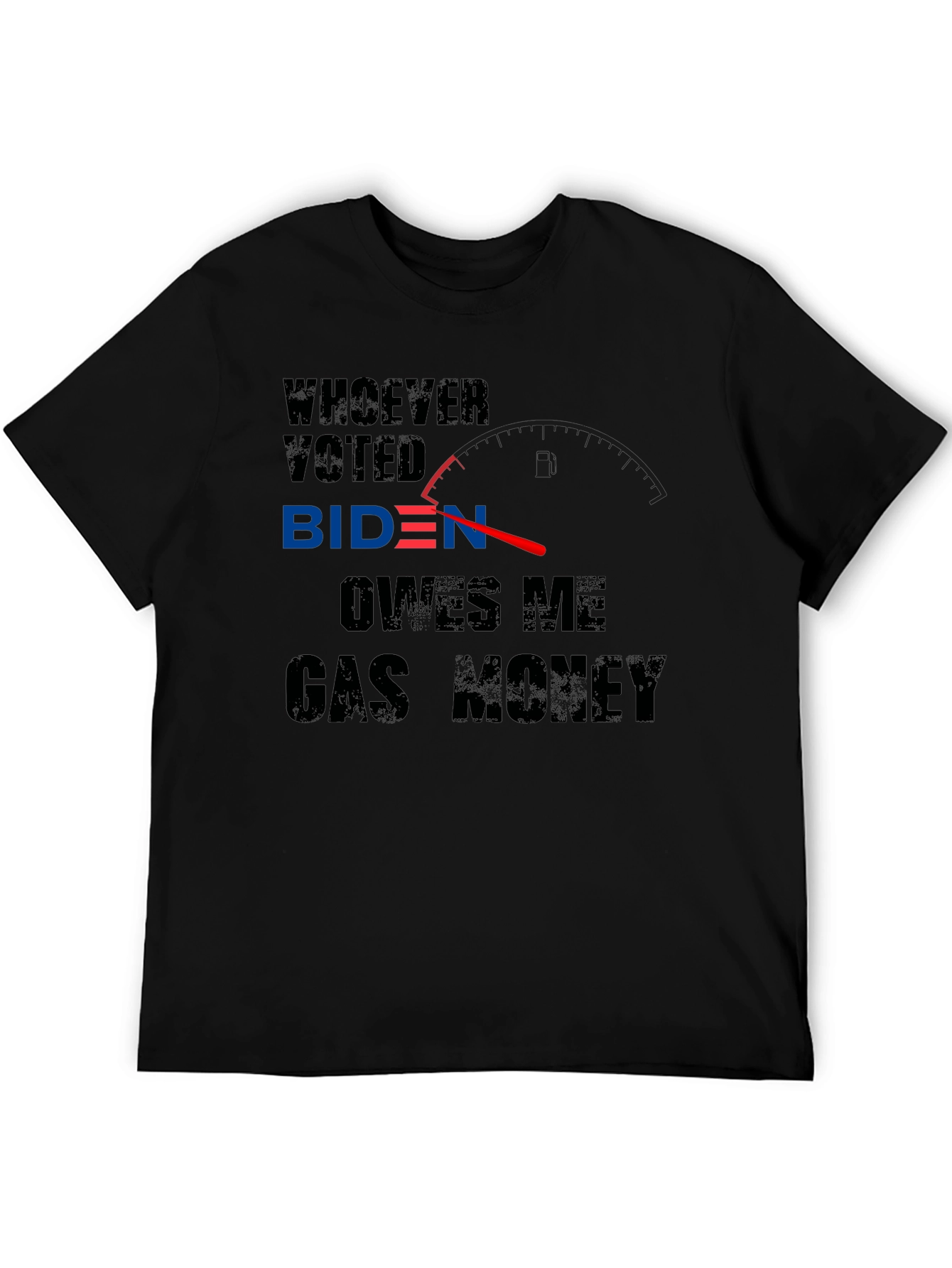 Black Biden Gas Money T-Shirt view 5