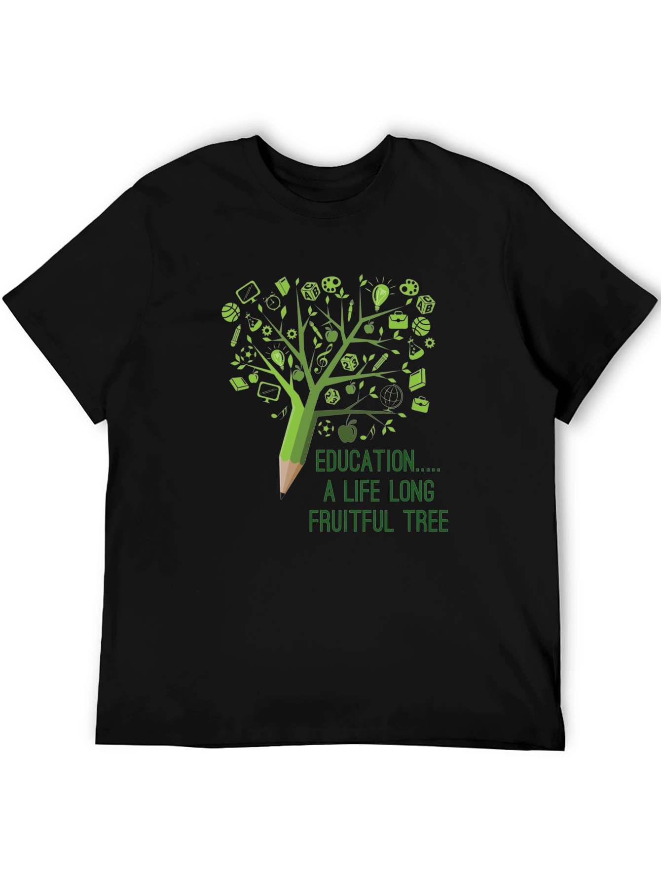 Black Education is a Lifelong Fruitful Tree T-Shirt view 5
