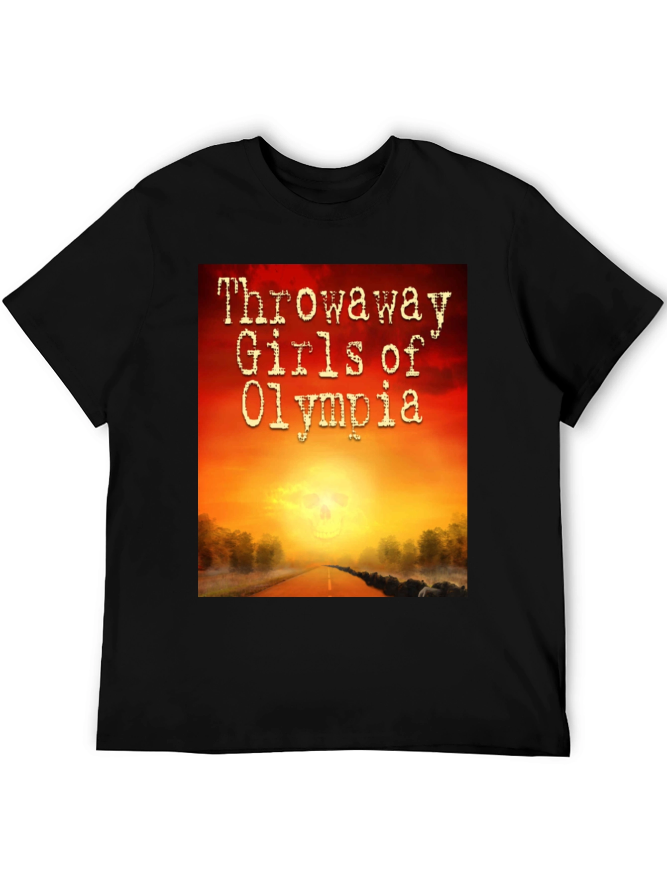 Black Throwaway Girls of Olympia T-Shirt view 5