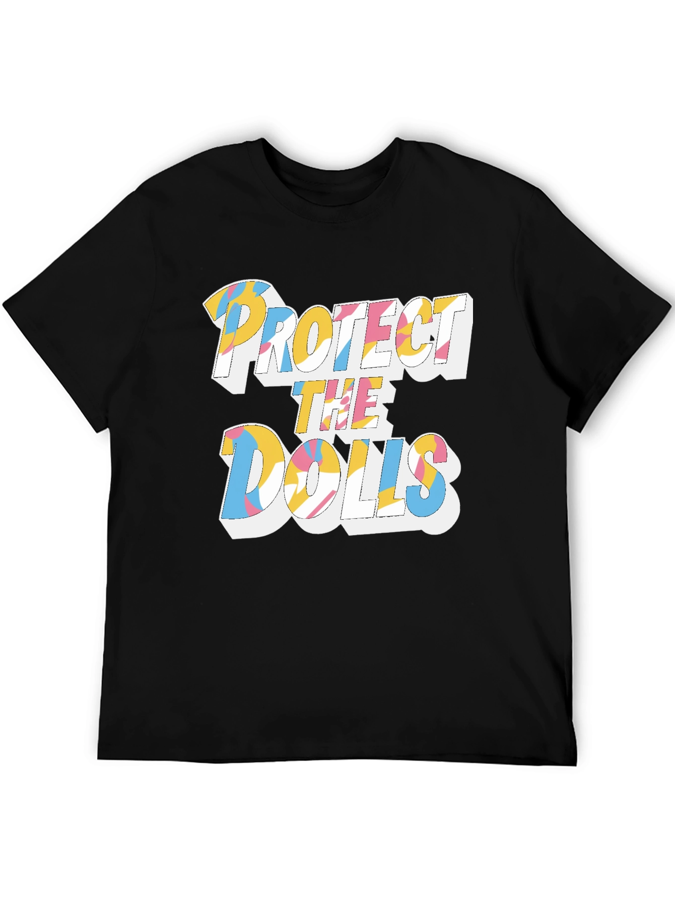 Black Protect the Dolls Graphic Print Tee view 5