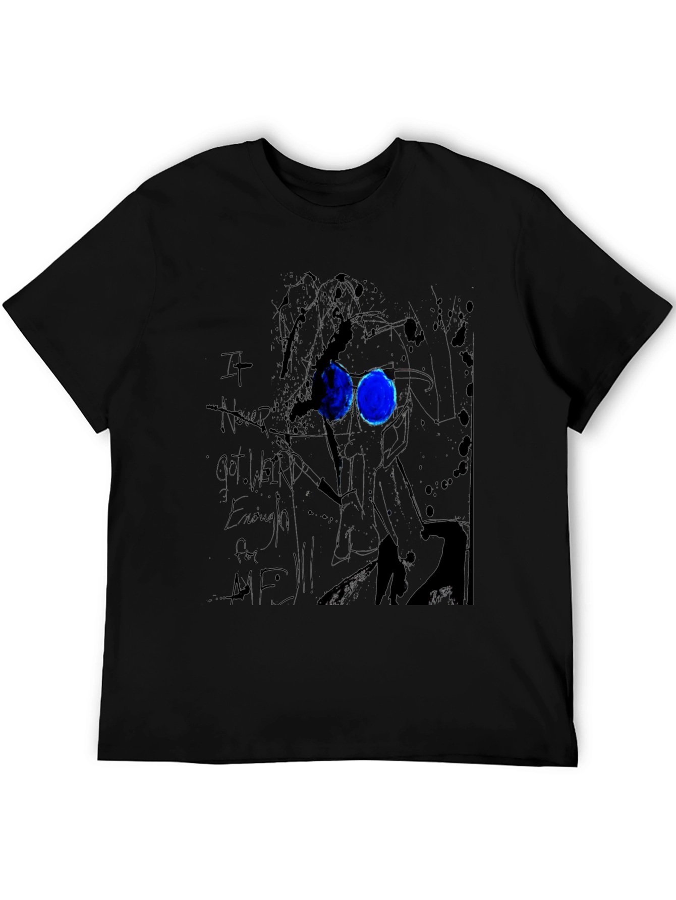 Black Abstract Art Black Graphic Tee view 5