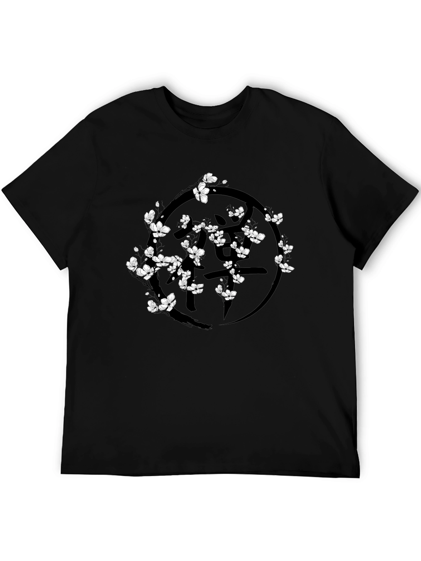 Black Black Floral Graphic T-Shirt view 5