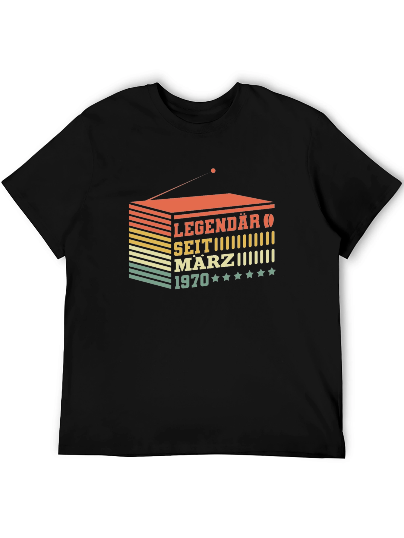 Black Legendary Since March 1970 T-Shirt view 5