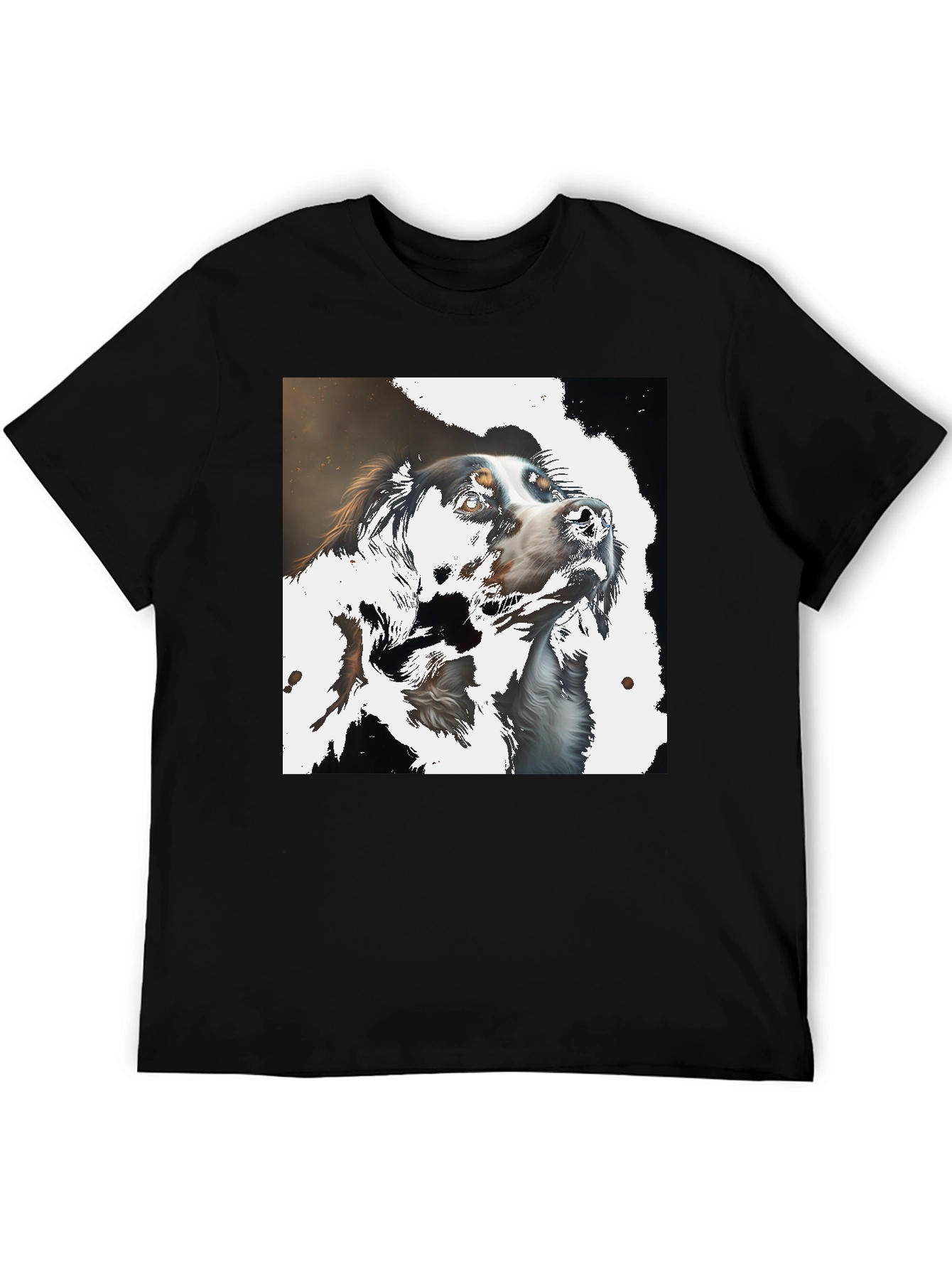 Black Dog Art T-Shirt - Stylish Canine Graphic Tee view 5