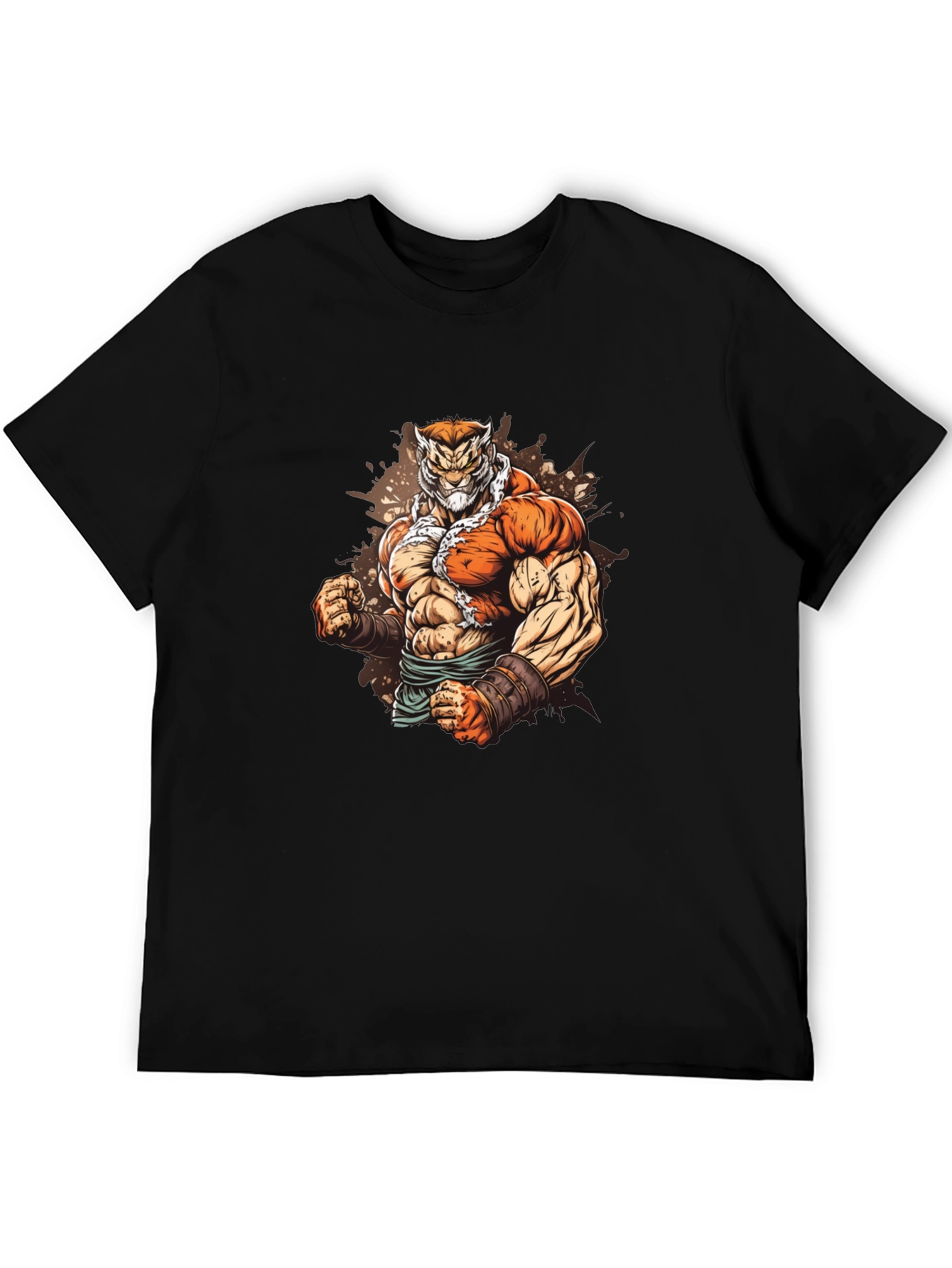 Black Tiger Warrior Graphic T-Shirt view 5