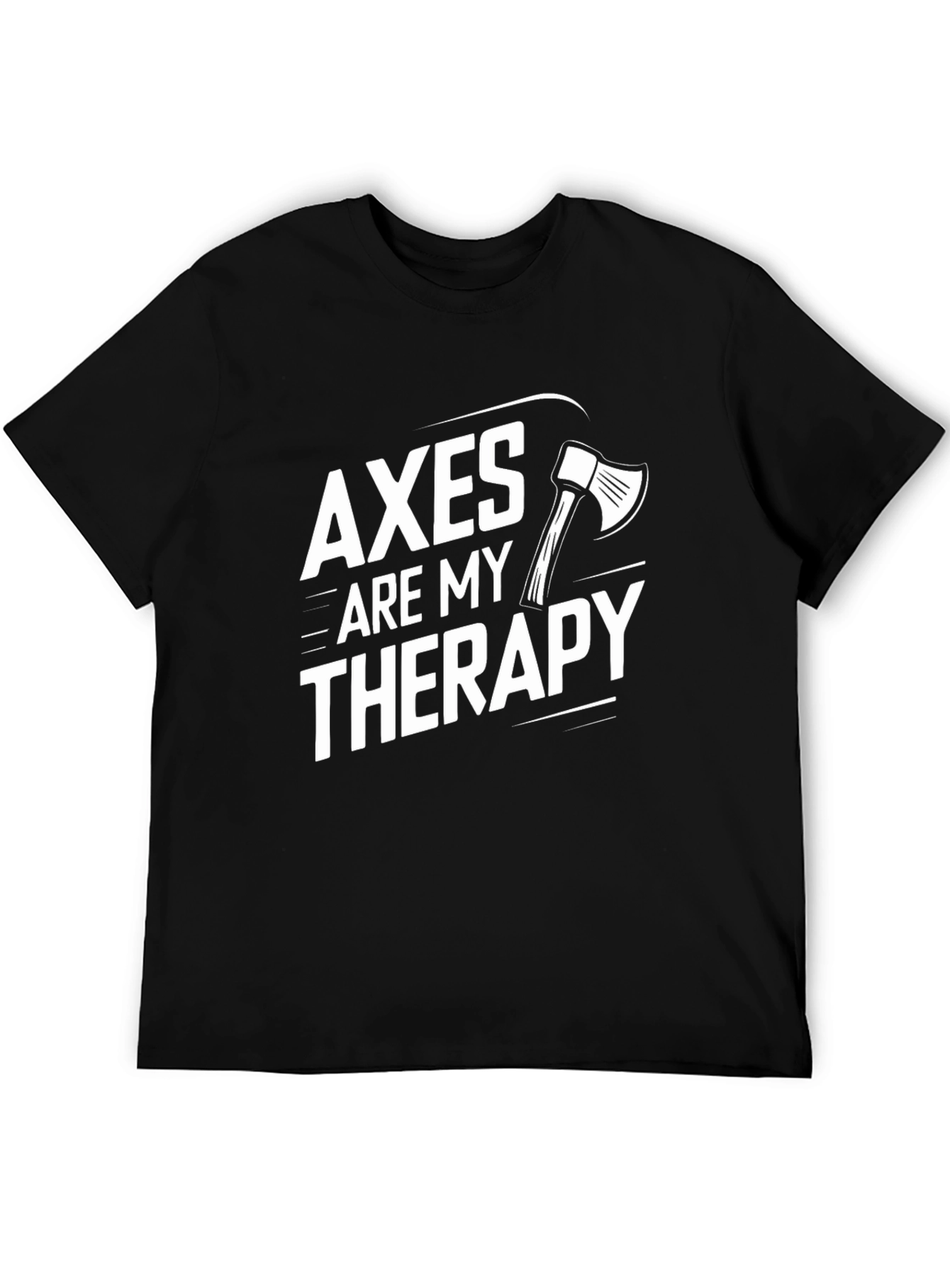 Black Axes Are My Therapy Funny Graphic T-Shirt view 5