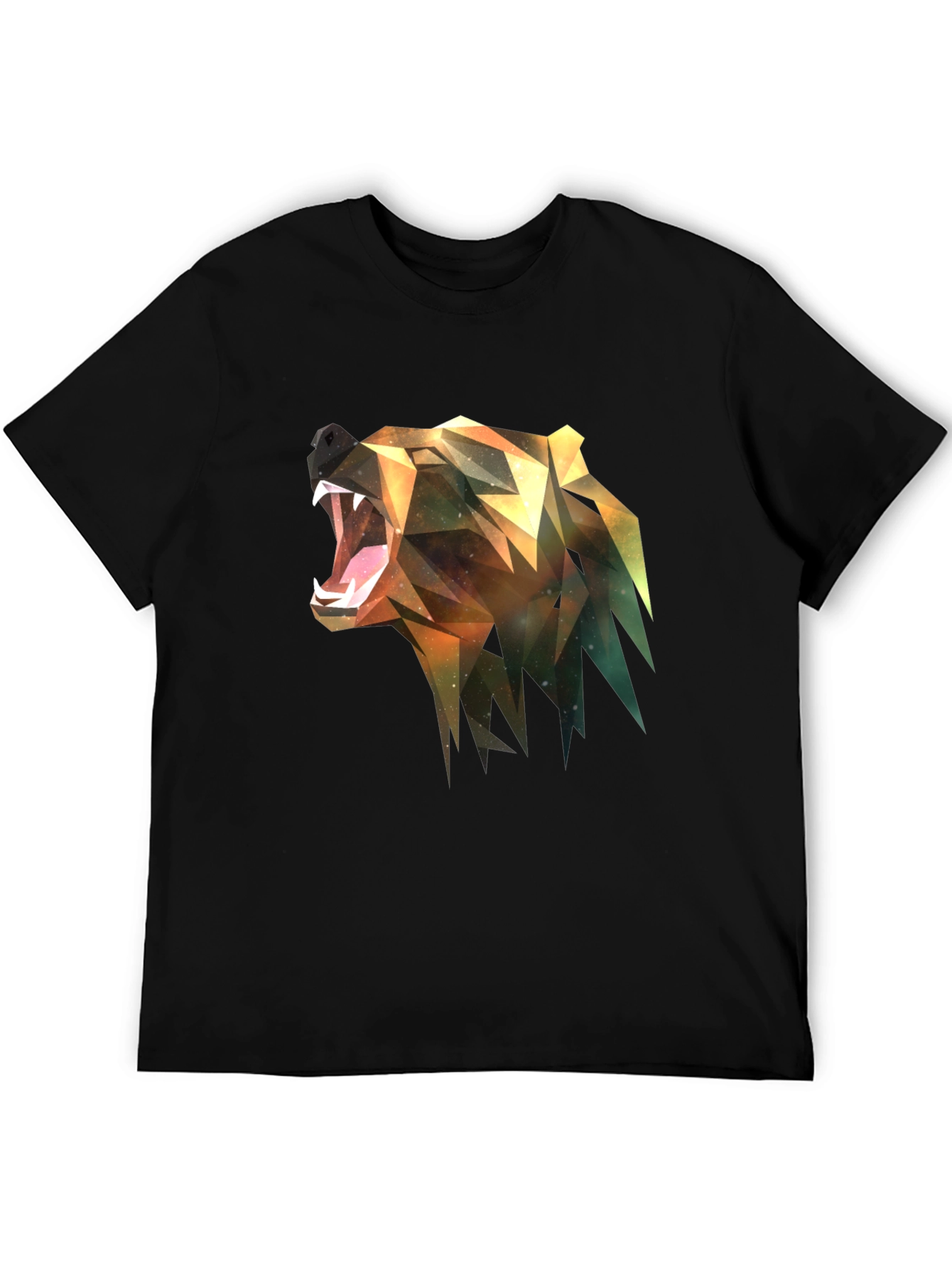 Black Geometric Bear Graphic Tee - Modern Streetwear view 5