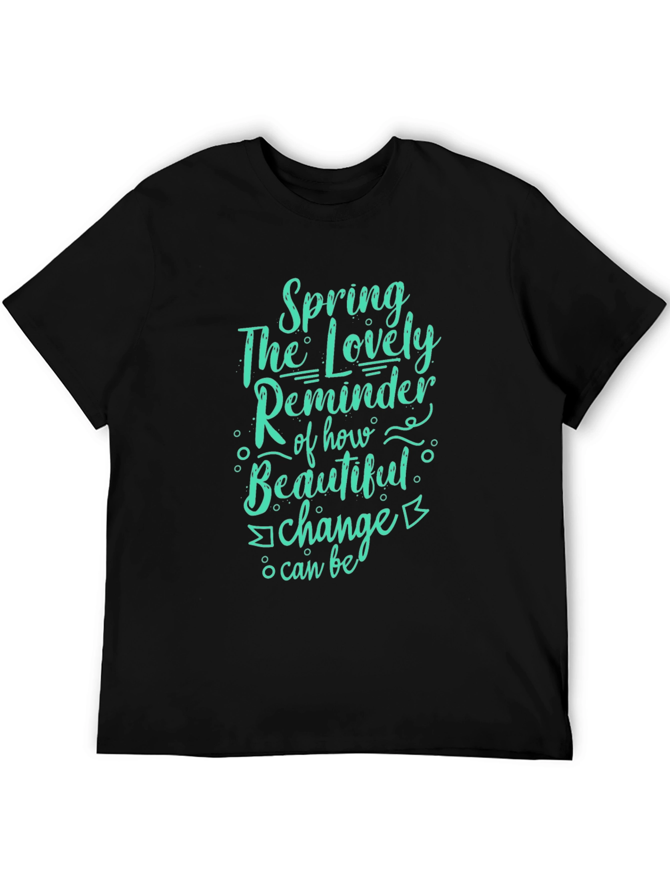 Black Spring Reminder Graphic Tee - Stylish Comfort view 5