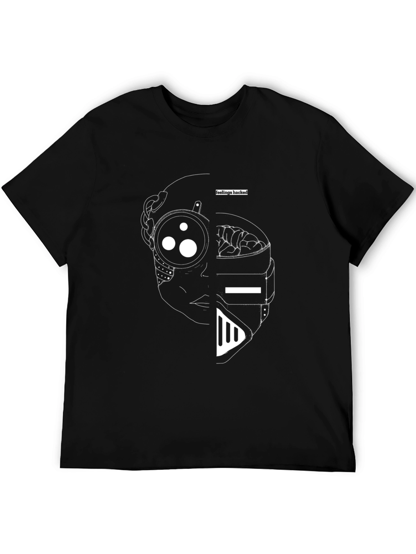 Black Feelings Hacked T-Shirt - Modern Graphic Tee view 5