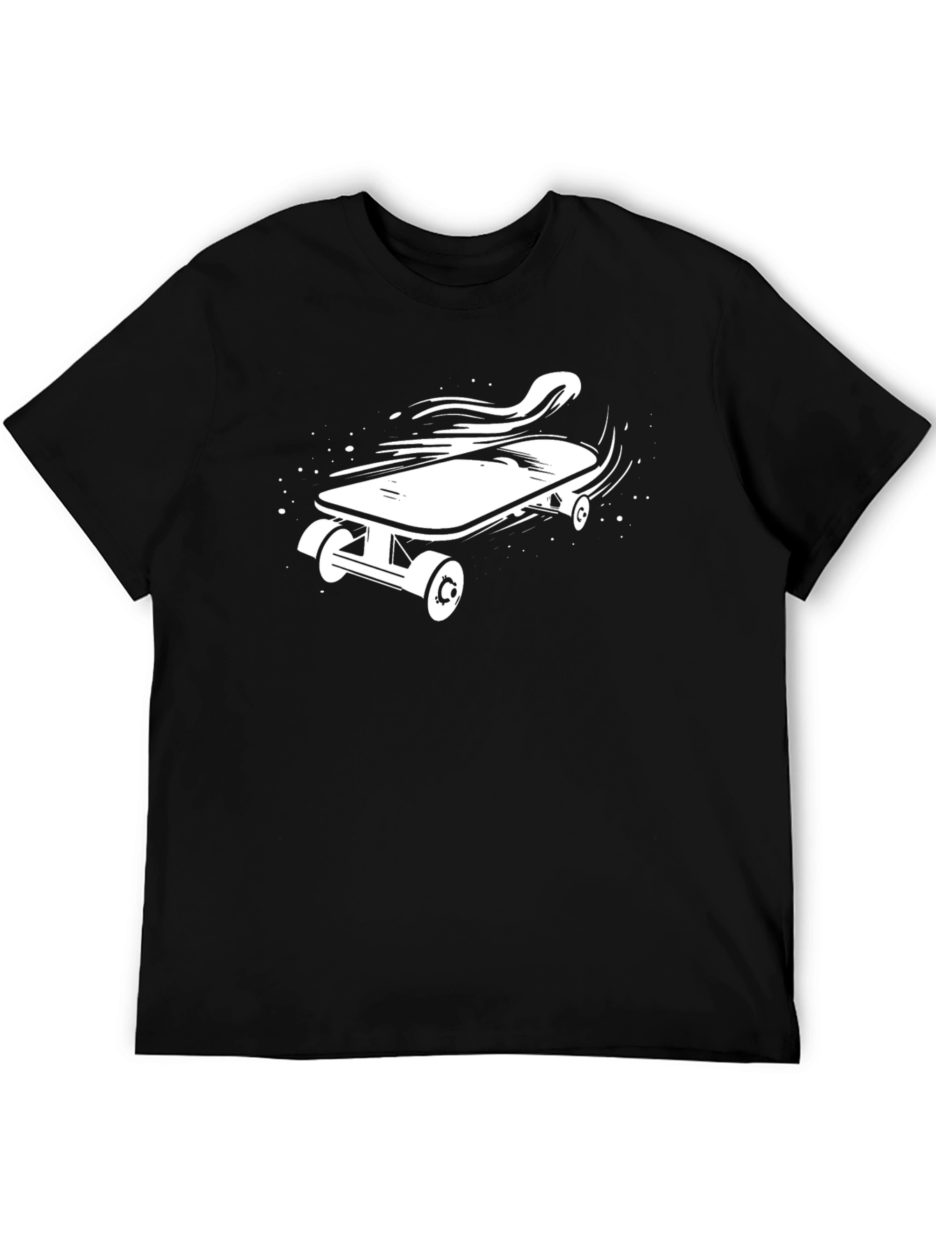 Black Skateboard Graphic Black Tee view 5