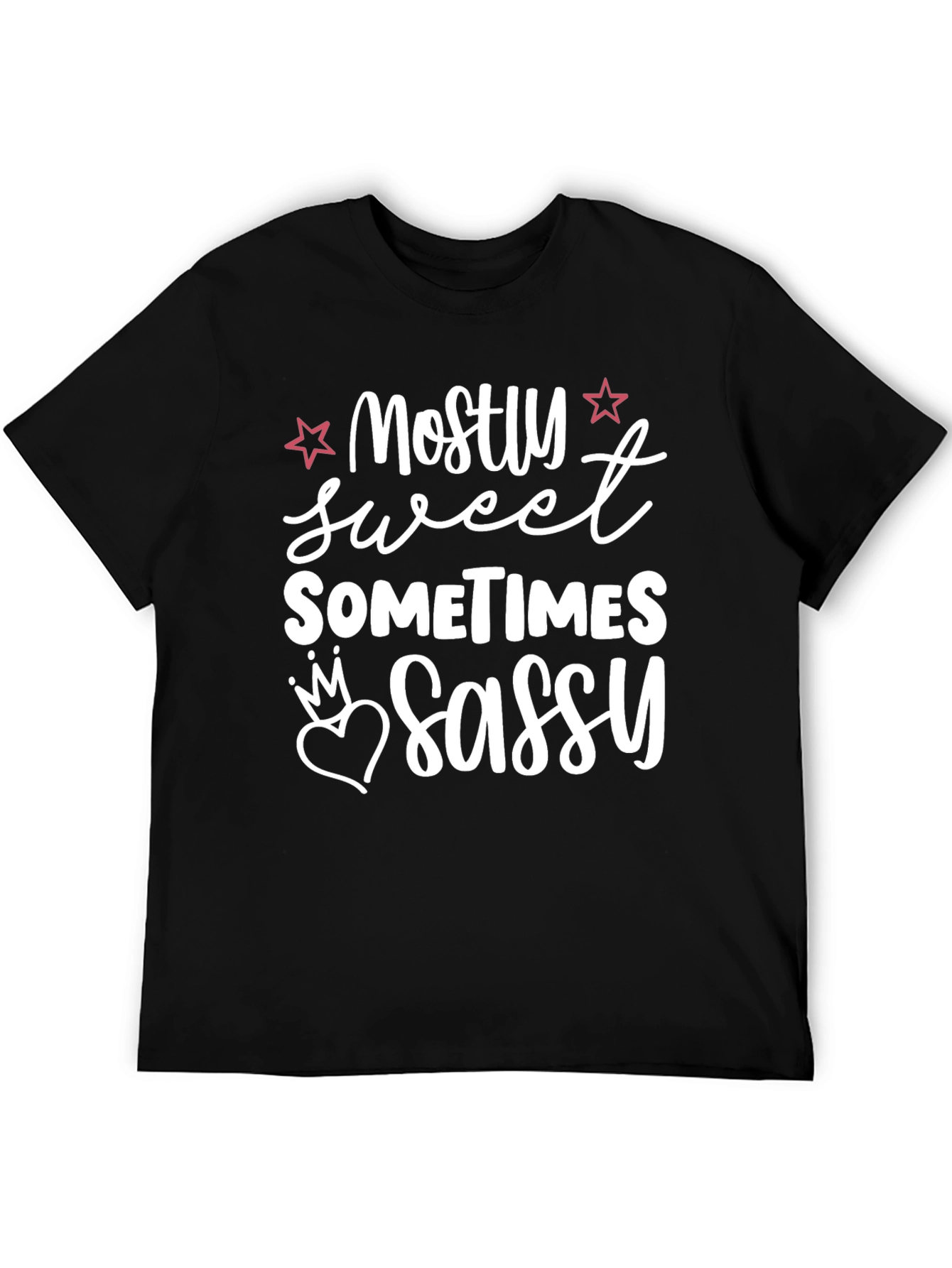 Black Mostly Sweet Sometimes Sassy Graphic Tee view 5