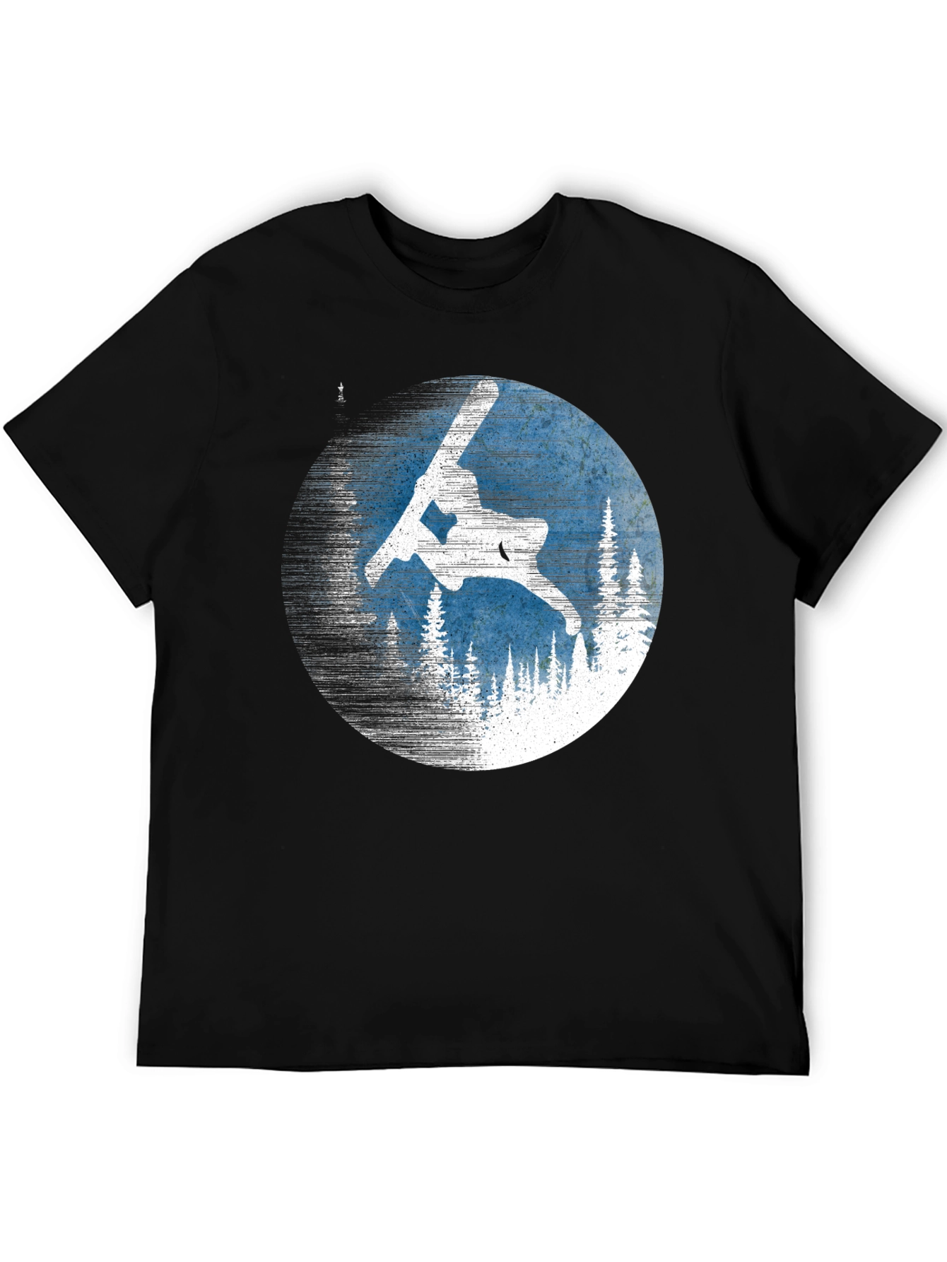 Black Snowboarder T-Shirt - Winter Sports Apparel view 5