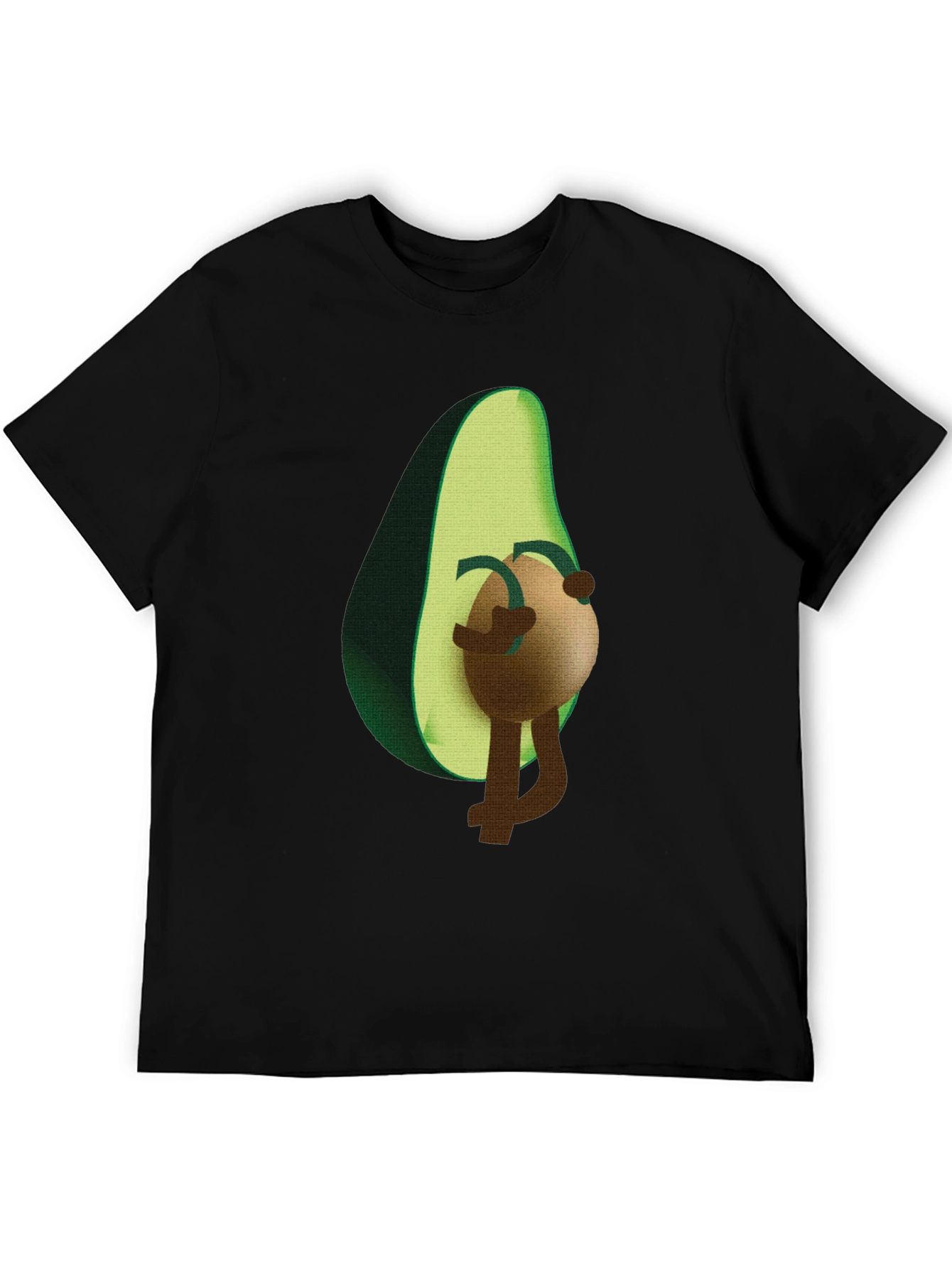 Black Funny Avocado T-Shirt - Fruit with Attitude view 5