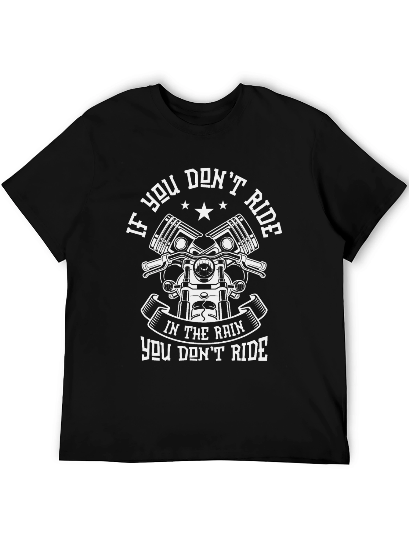 Black Motorcycle Rider T-Shirt: If You Don't Ride view 5