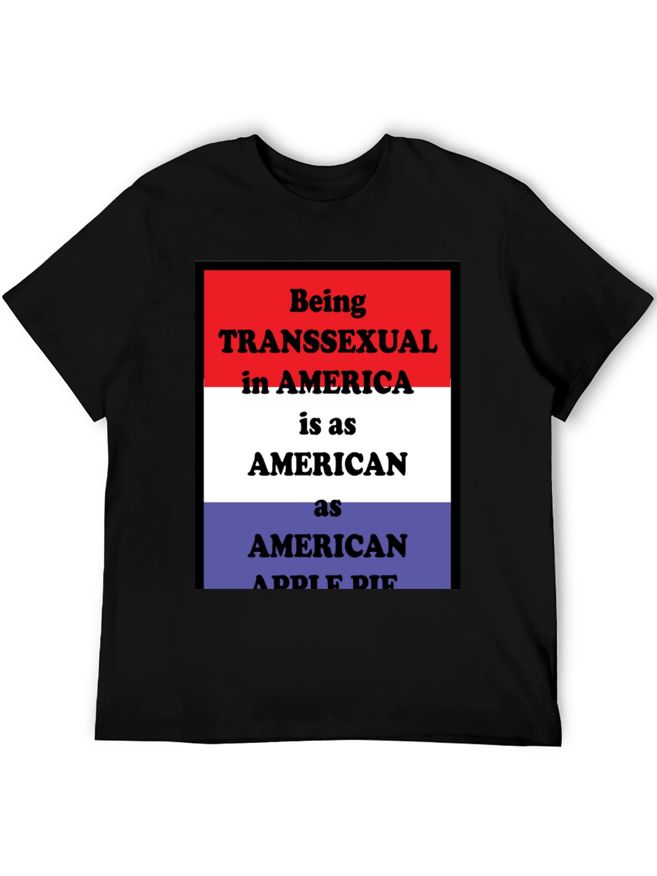 Black Transgender American Pride T-Shirt view 5