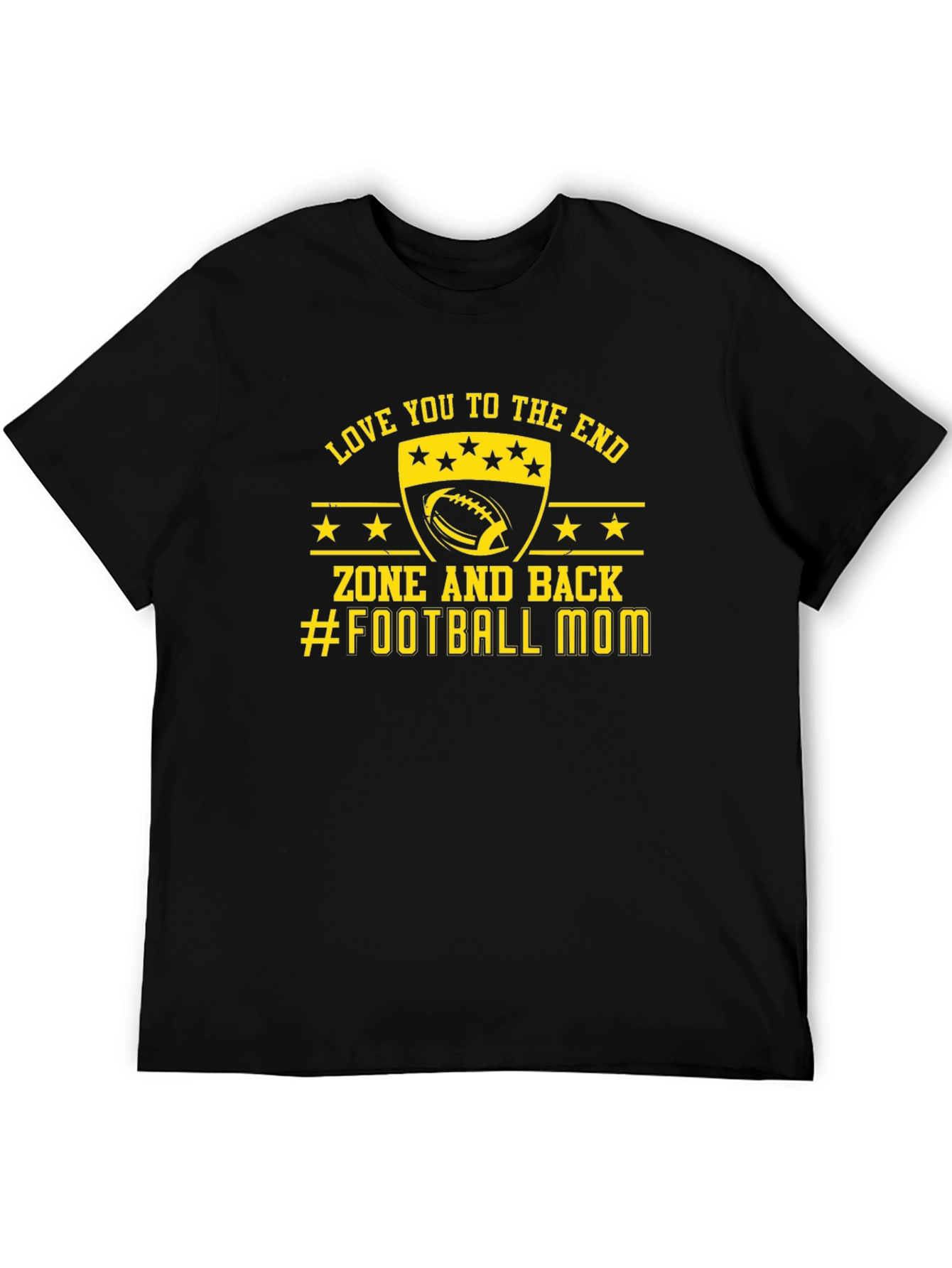 Black Love You to The End Football Mom T-Shirt view 5