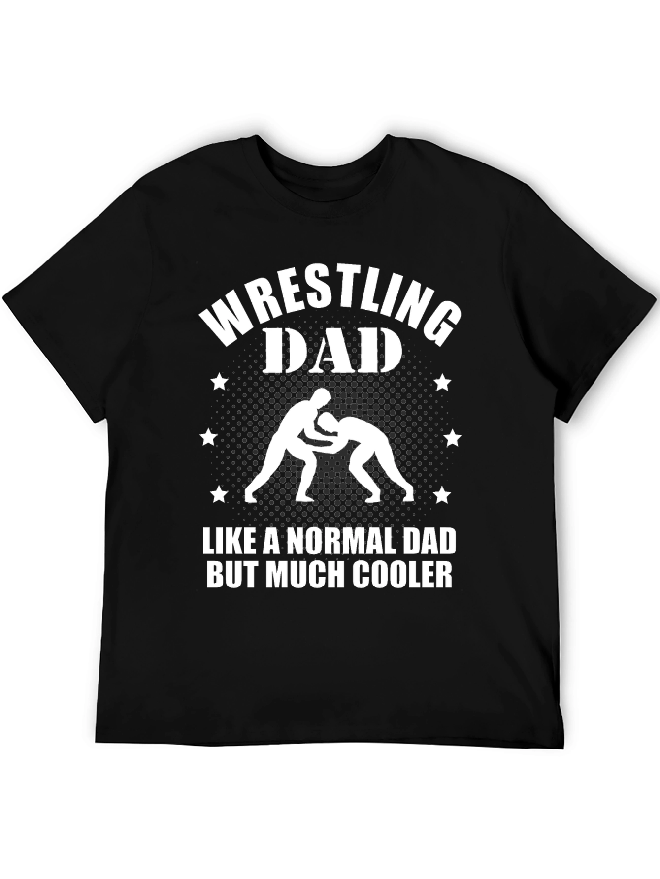 Black Wrestling Dad T-Shirt - Much Cooler Dad view 5