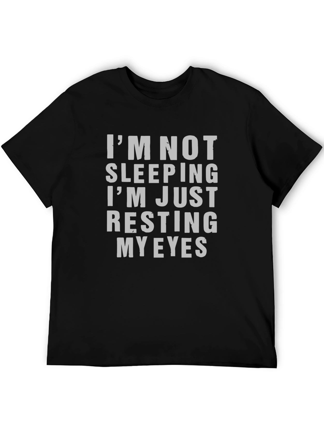 Black I'm Not Sleeping Men's Graphic Tee - Black view 5