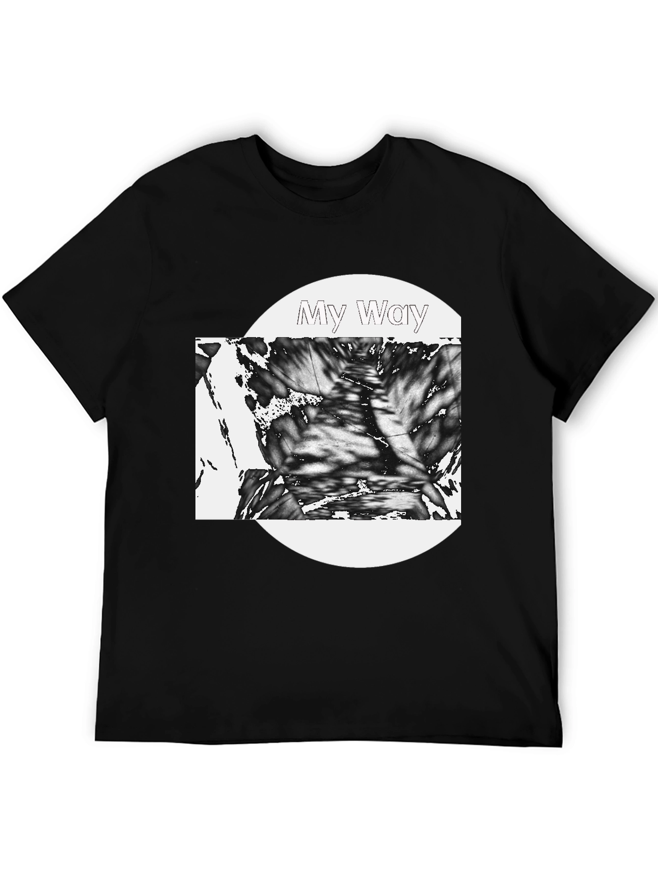 Black My Way Graphic Tee - Black Casual Shirt view 5