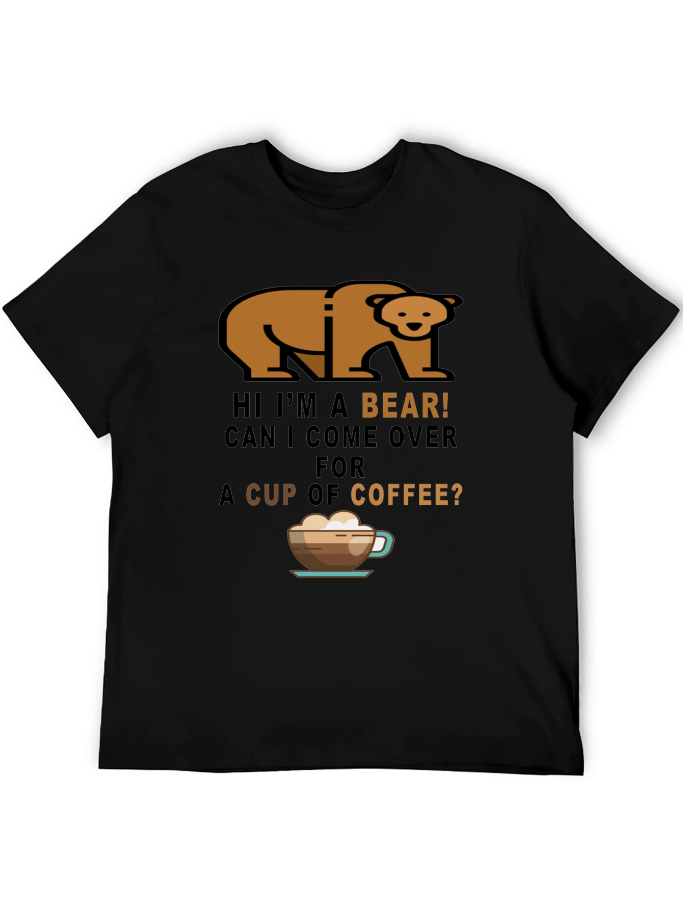 Black Bear Coffee T-Shirt - Funny Graphic Tee view 5