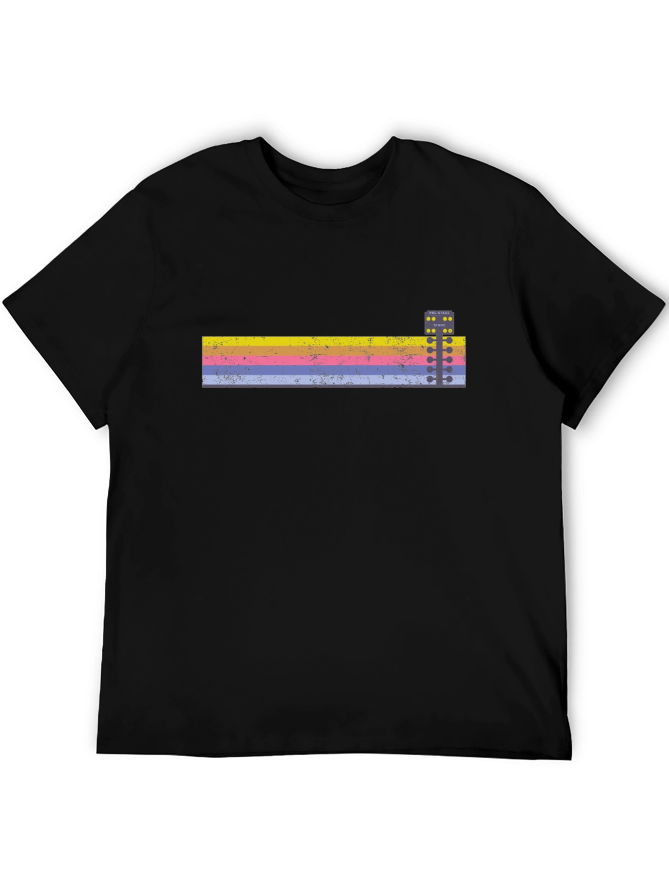 Black Sunset Drag Race Tree T-Shirt view 5