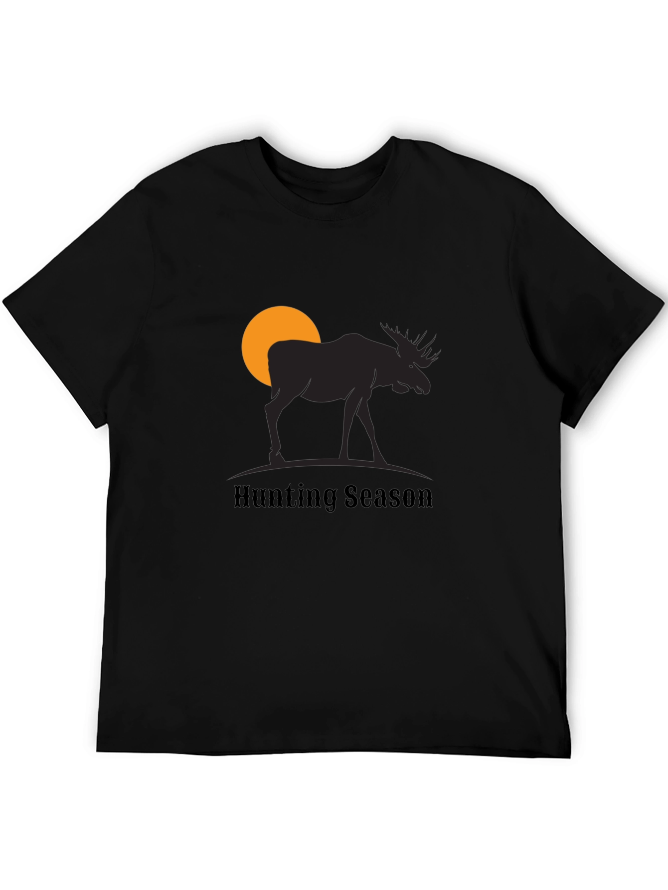 Black Hunting Season Moose Graphic T-Shirt view 5