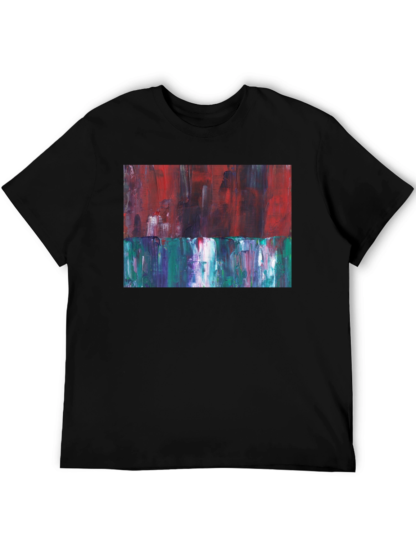 Black Abstract Expression Tee - Artistic Fashion Statement view 5