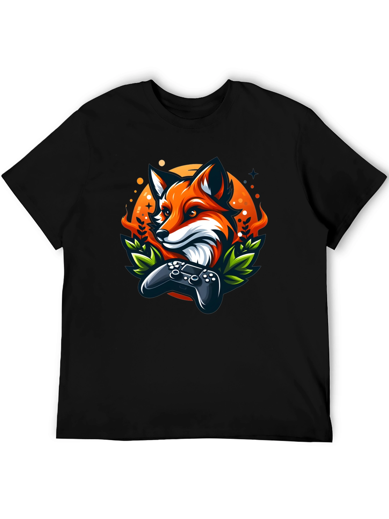 Black Fox Gamer T-Shirt - Cool Graphic Tee view 5
