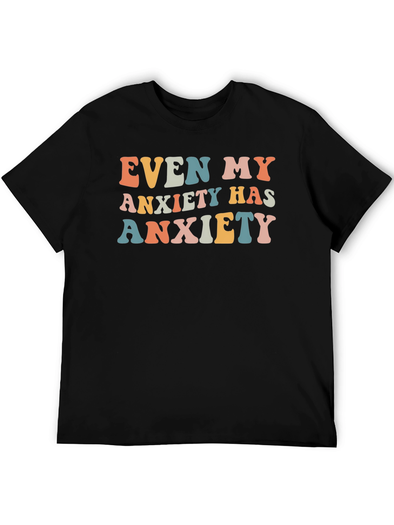 Black Anxiety Graphic Tee - Unisex Soft Cotton view 5