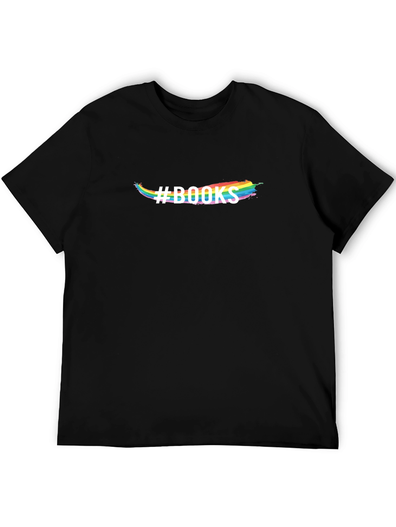 Black Rainbow #BOOKS Graphic T-Shirt - Unisex view 5